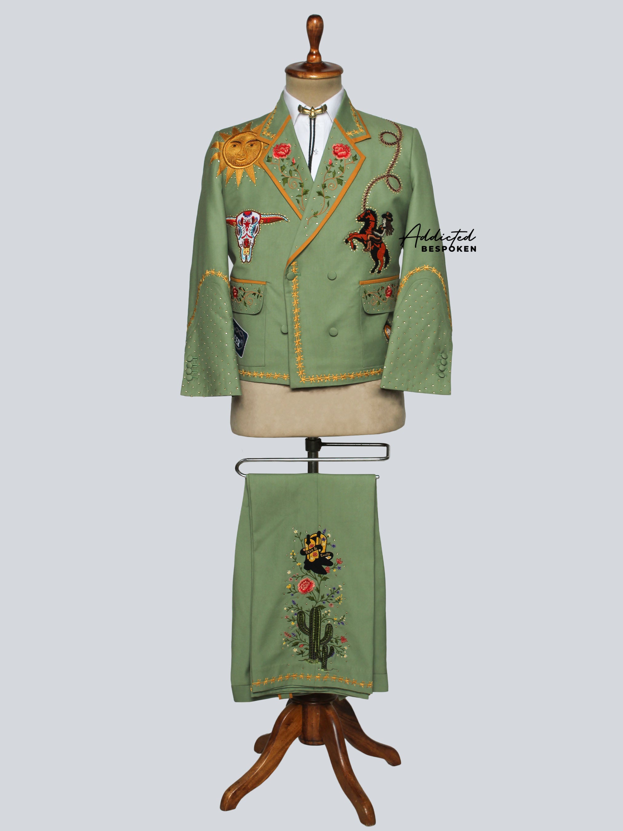 Bold Embroidery Tailored Suit Addicted Bespoken