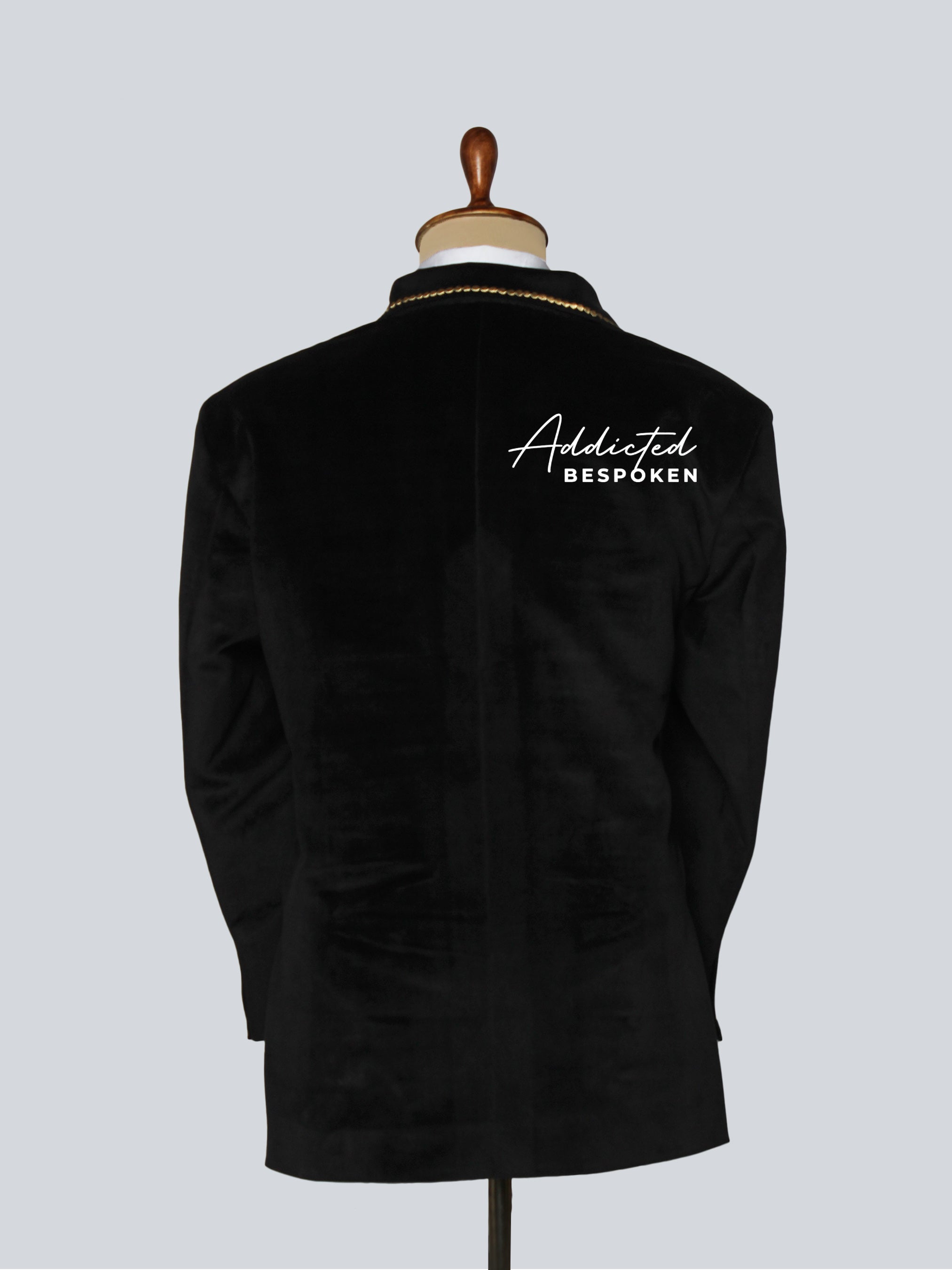 Midnight Gold Velvet Blazer Addicted Bespoken