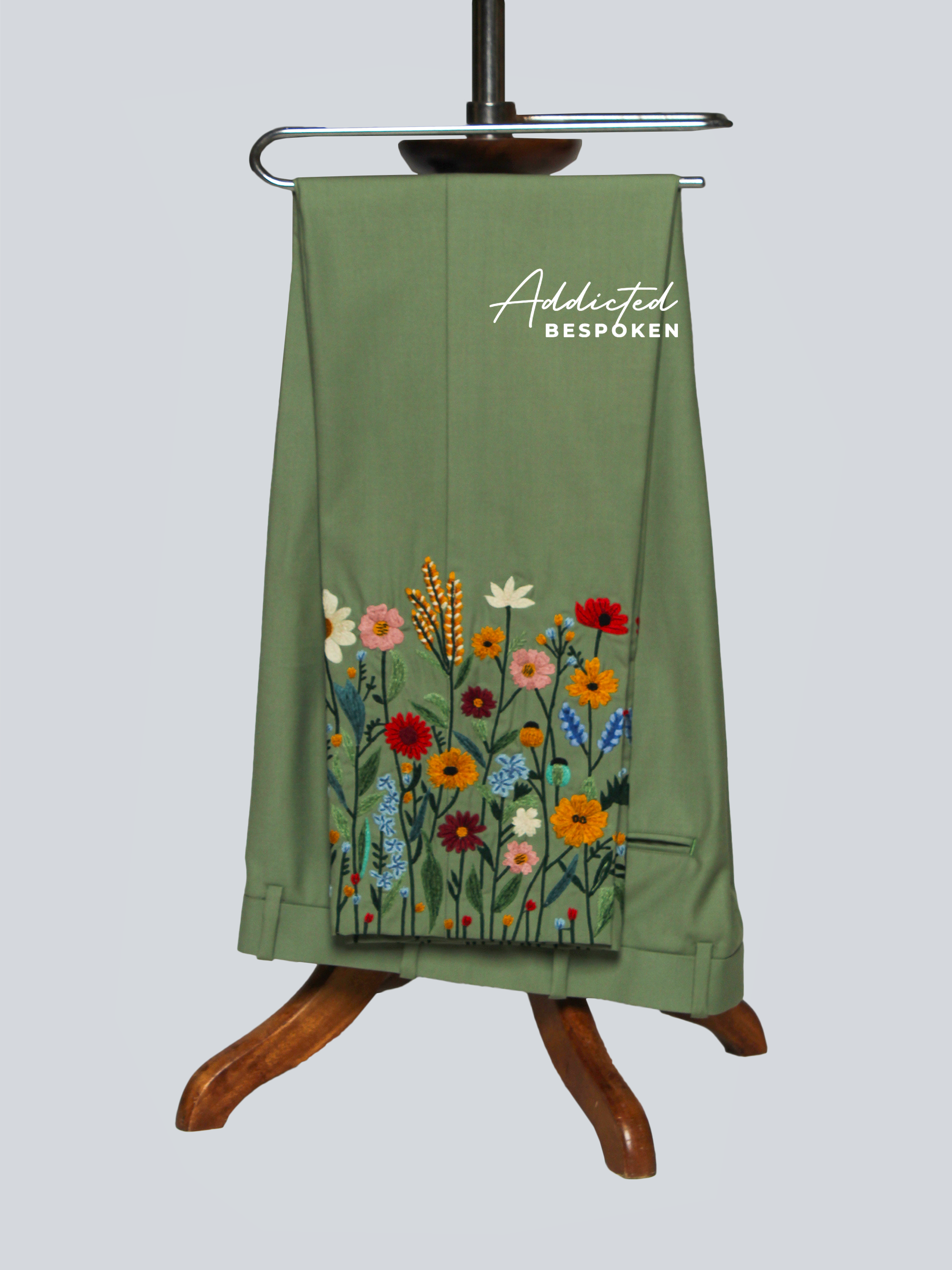 Couture Floral Embroidered Suit