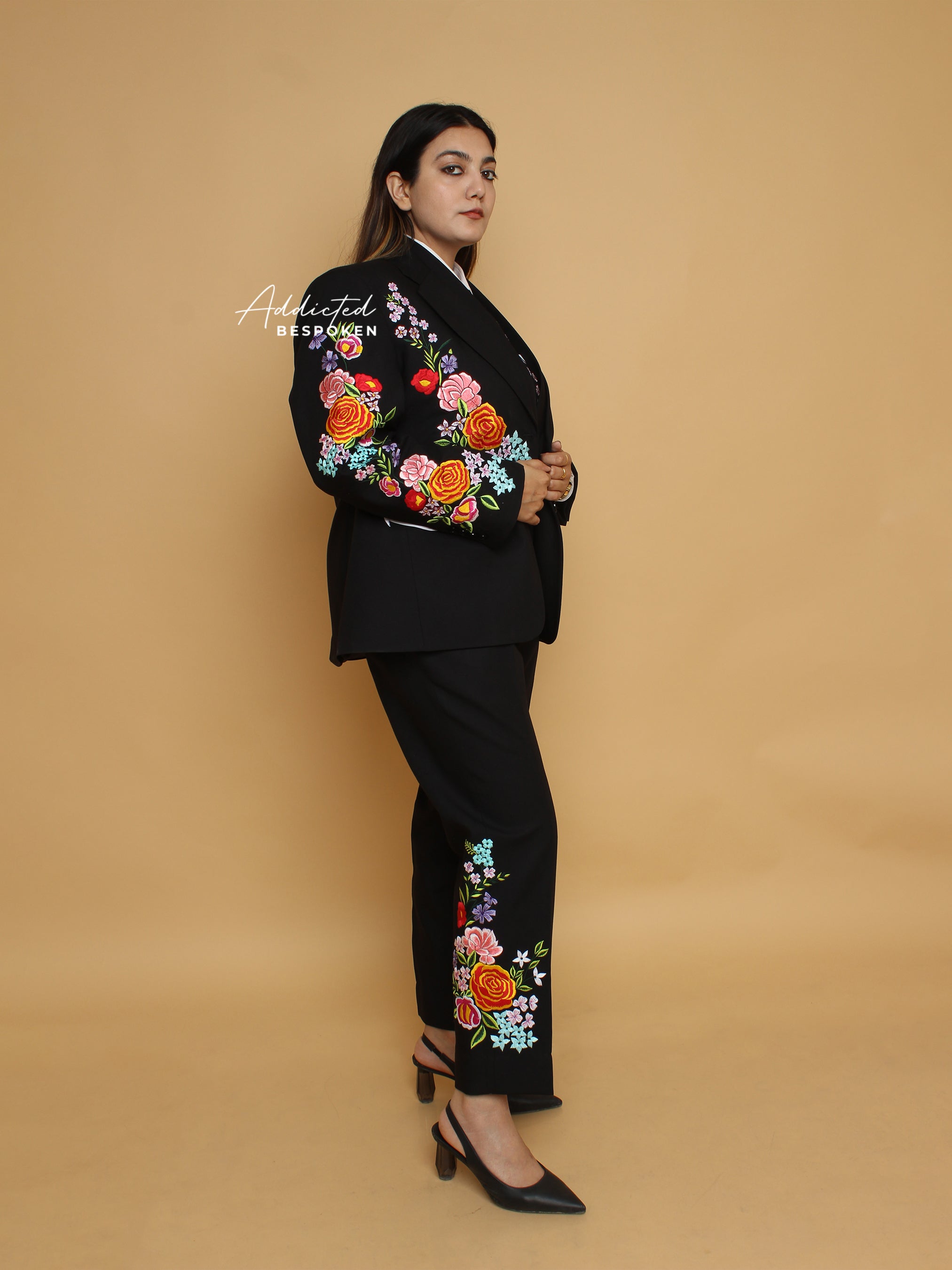 Flora & Fauna Embroidered Rhinestone Suit Addicted Bespoken