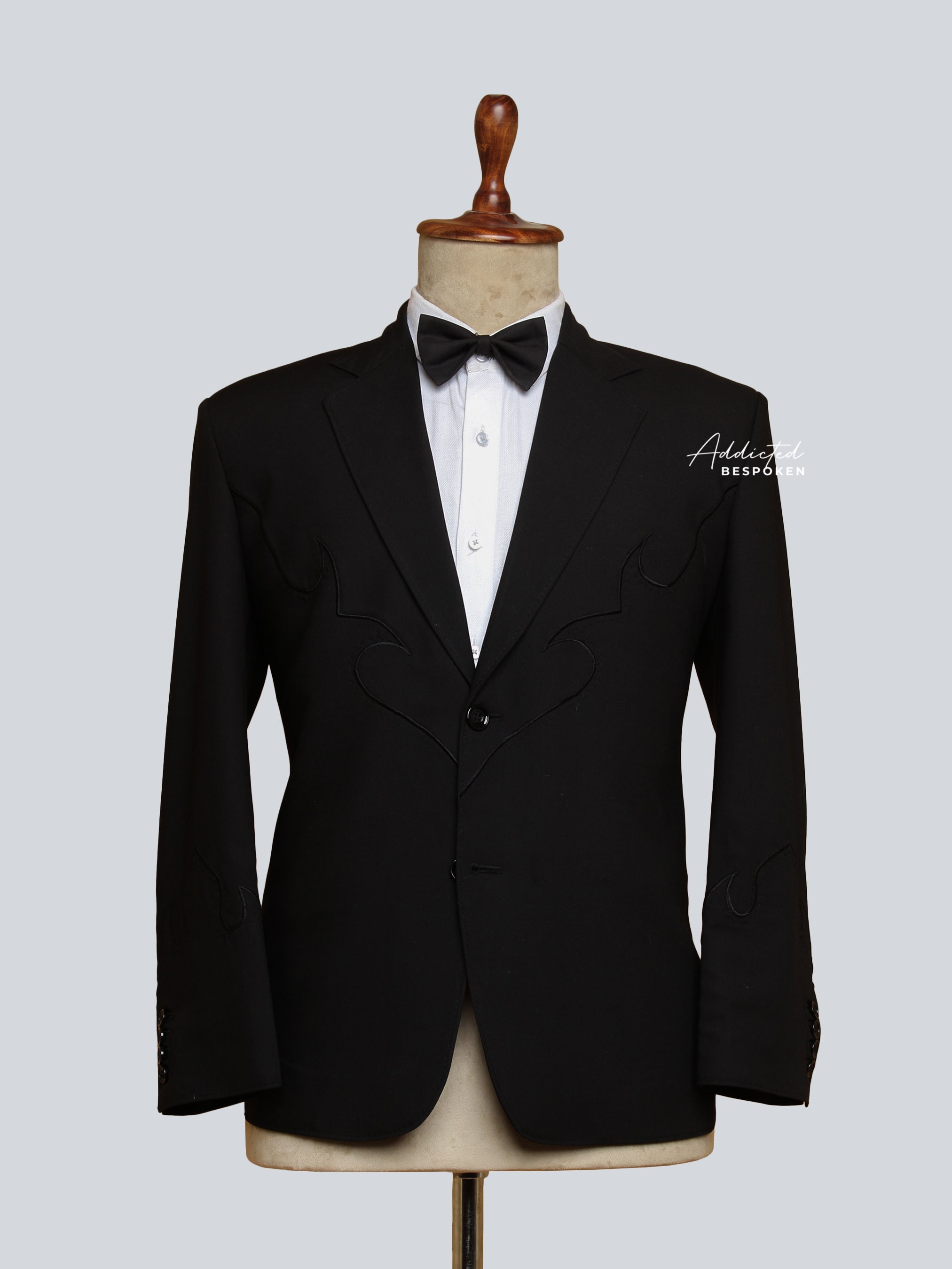 Black Peak Lapel Suit Addicted Bespoken