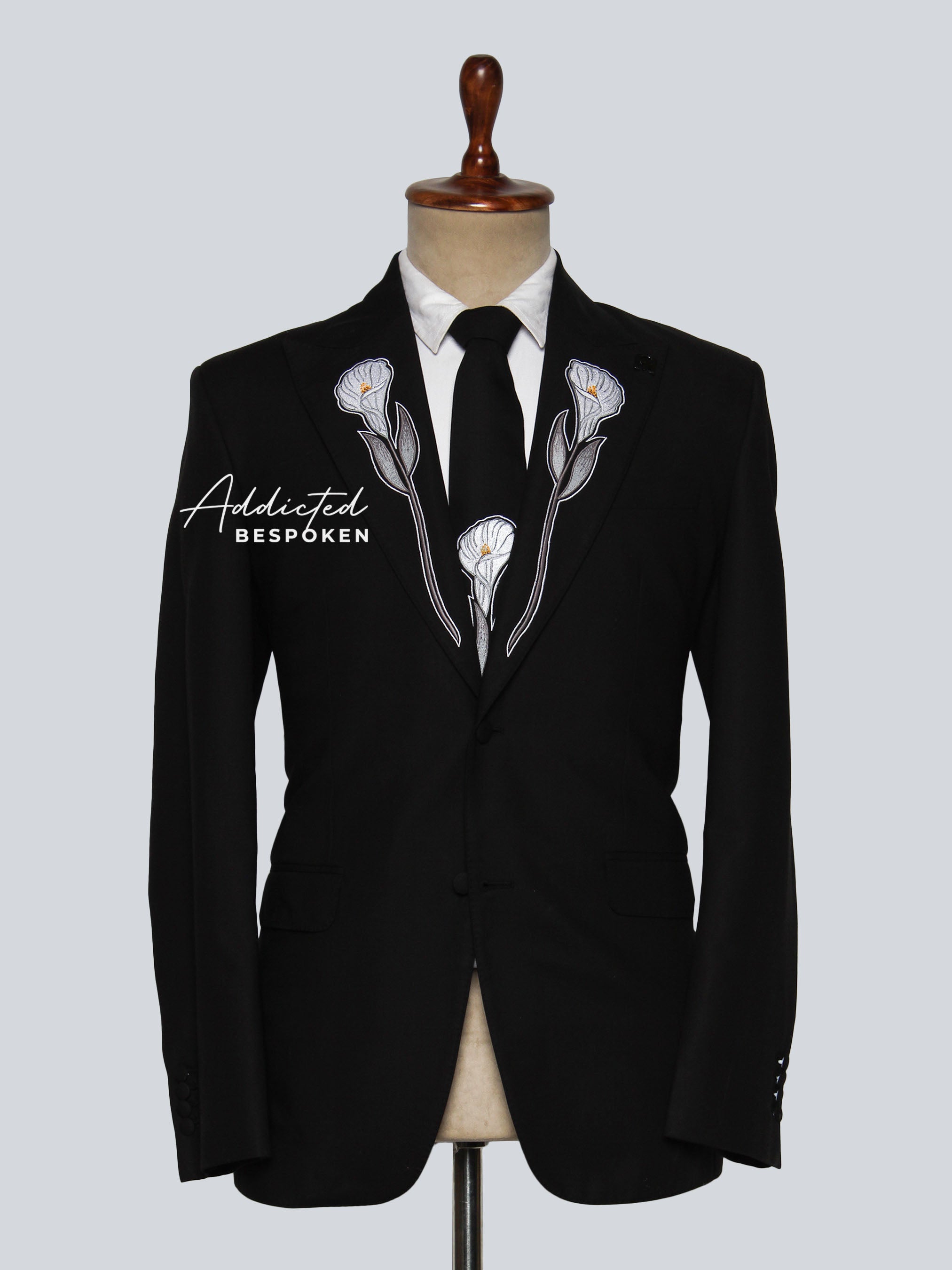 Embroidered Floral Detailing Charro Suit