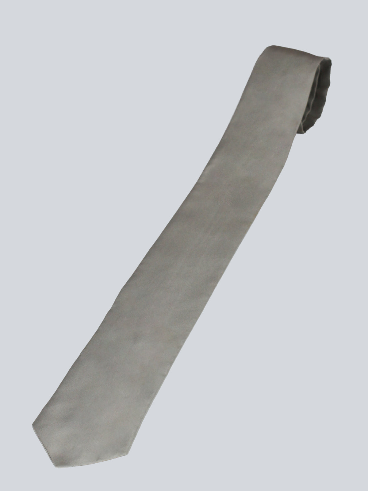 Light Gray Solid Necktie Addicted Bespoken