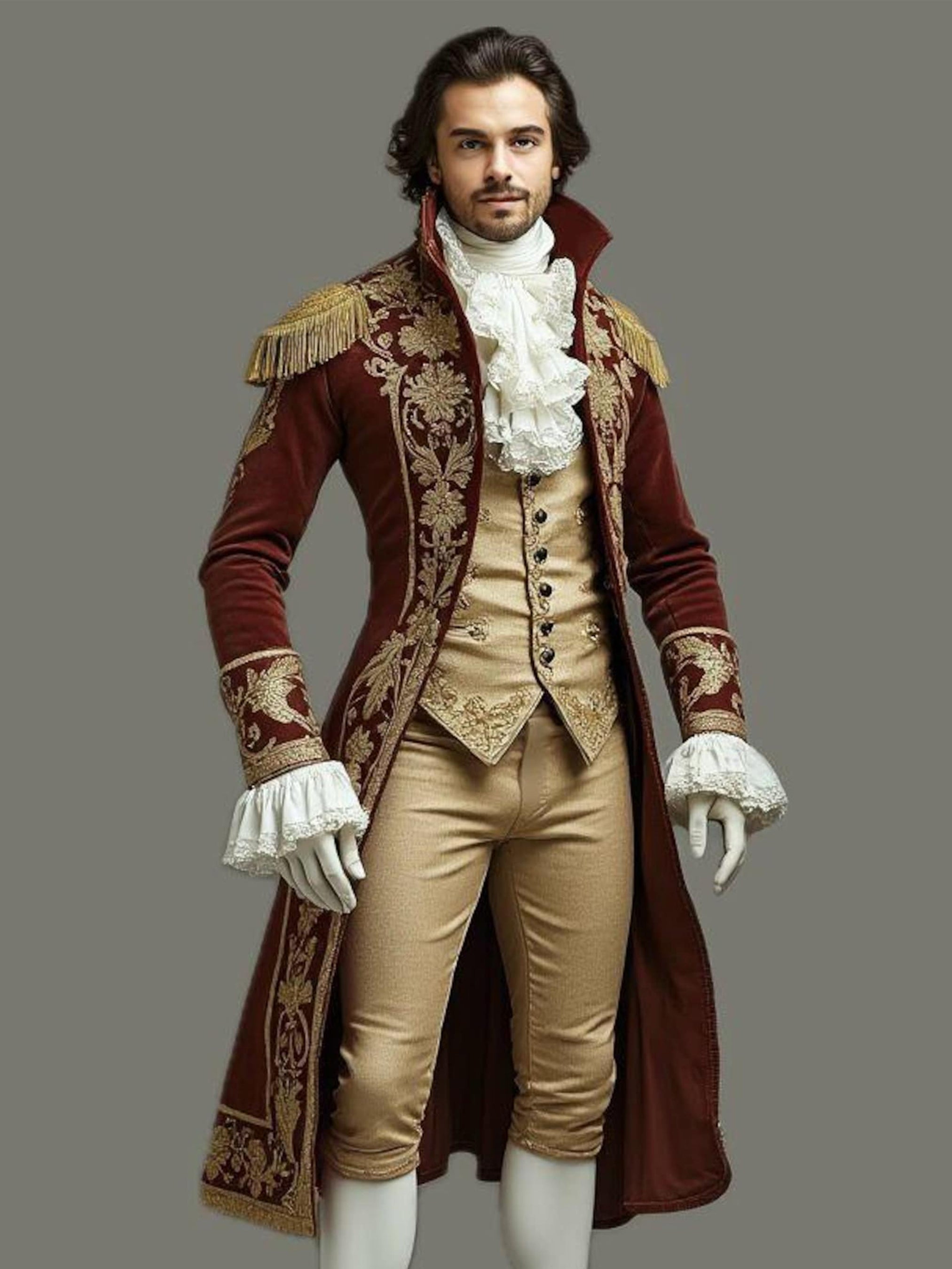 Vintage Style Wedding Costume Rococo Suit