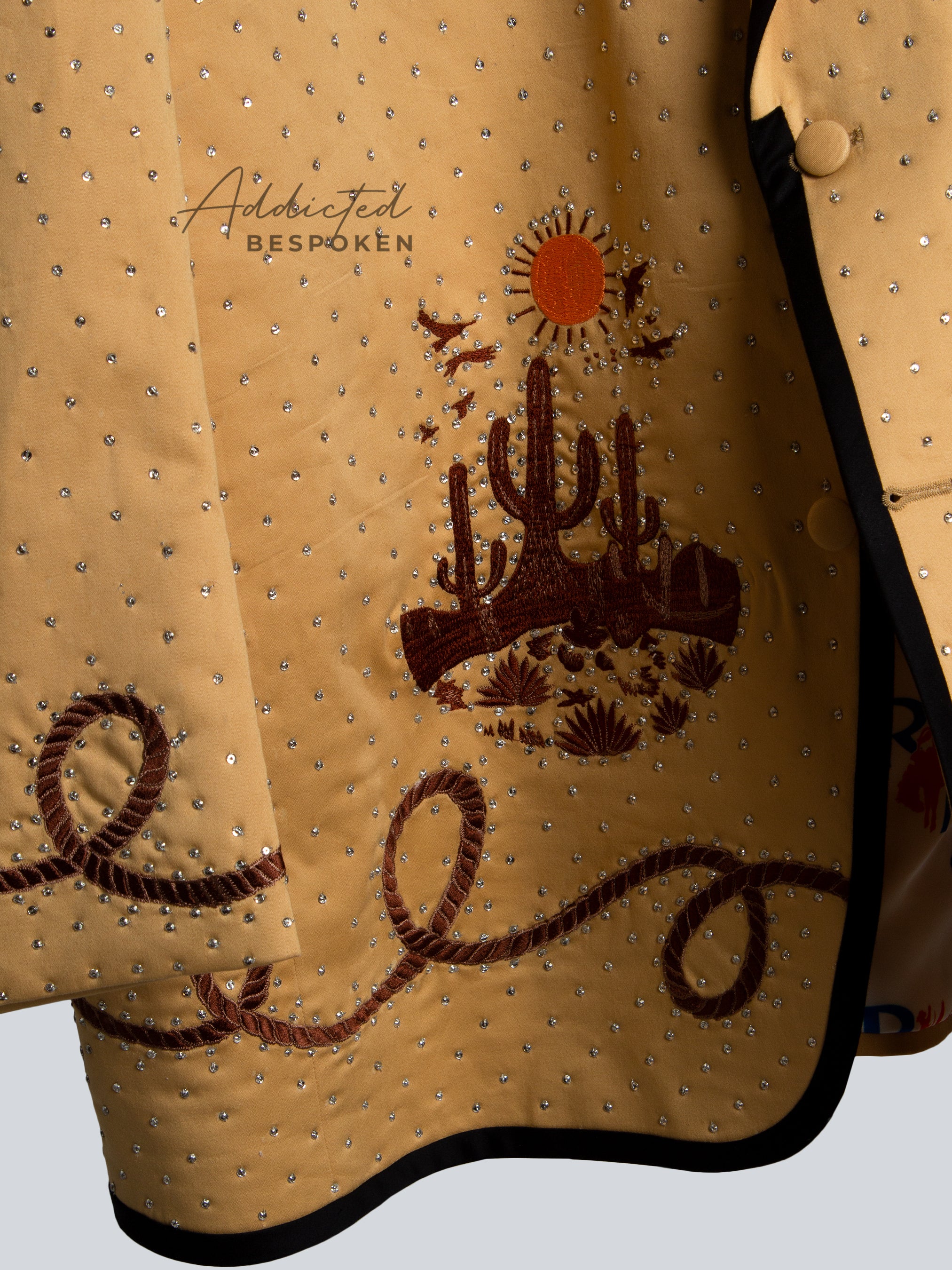 Tailored Embroidered Jacket with Western Flair