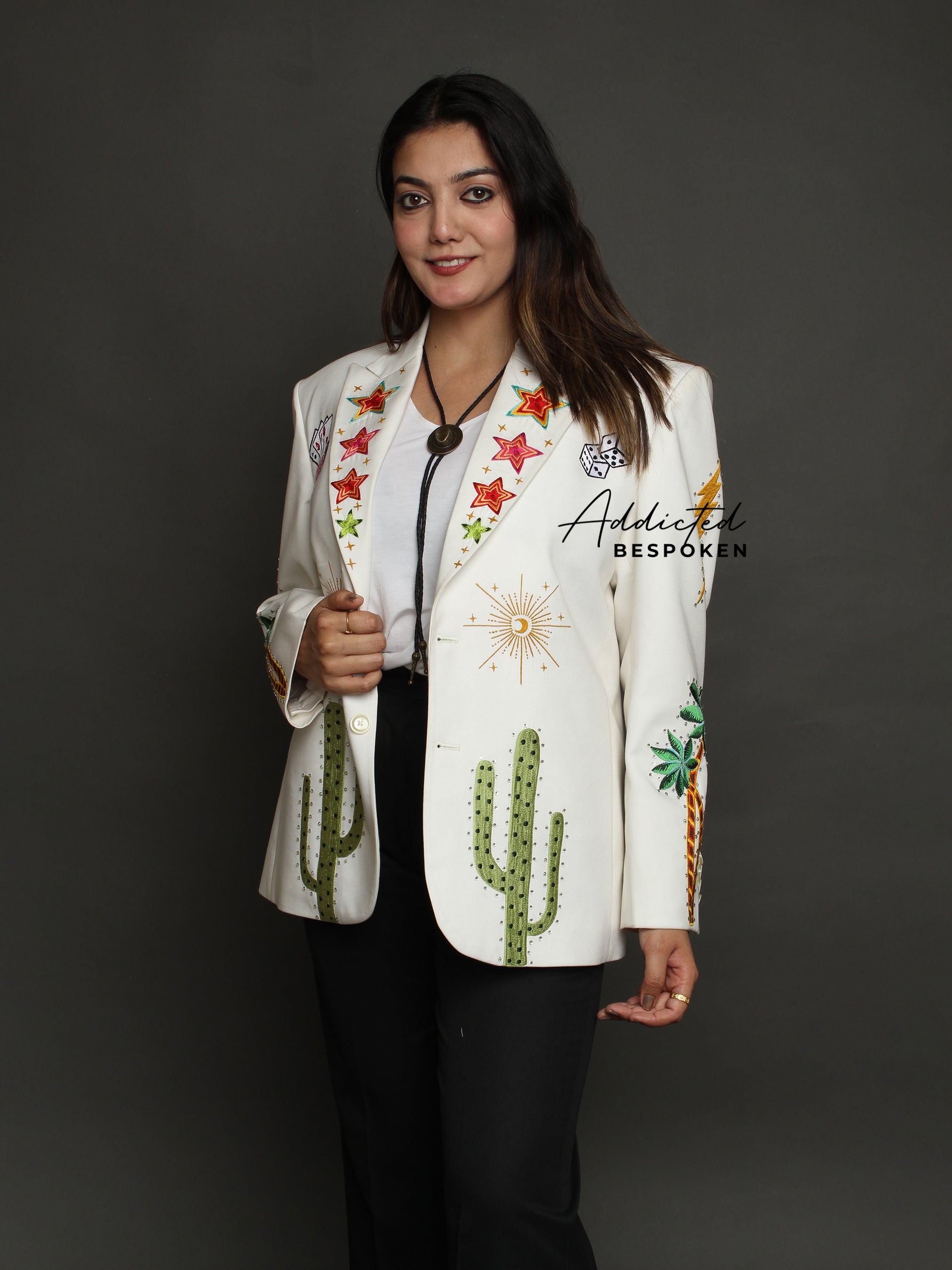 Spaceship Embroidered Blazer Addicted Bespoken