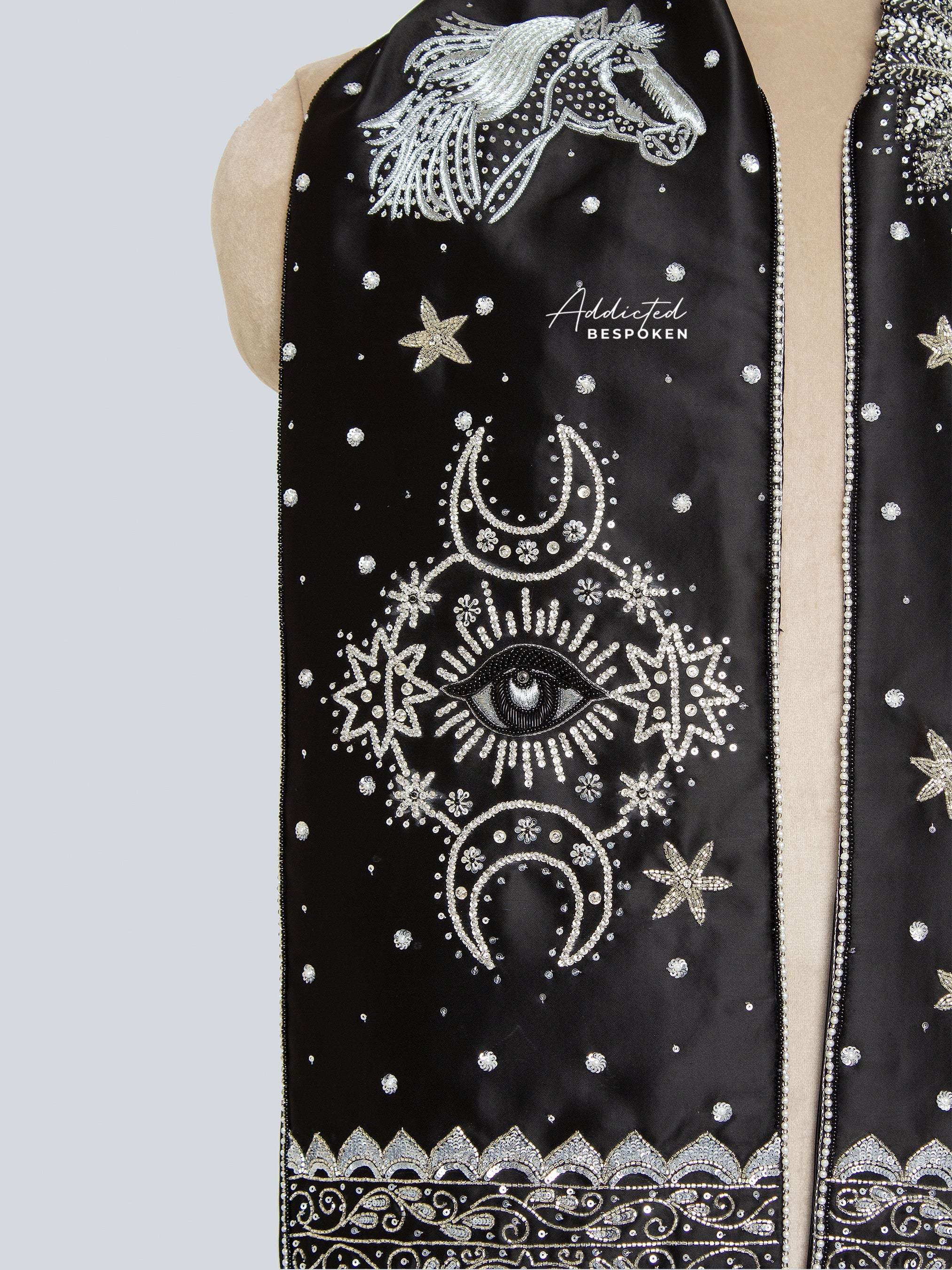 Western Silver Embellished Scarf Addicted Bespoken