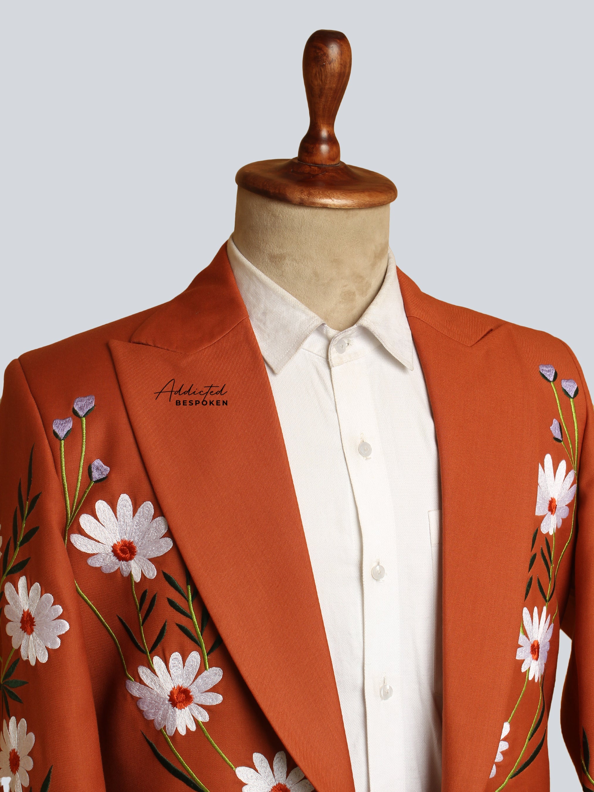 Botanical Elegance Embroidered Suit Addicted Bespoken