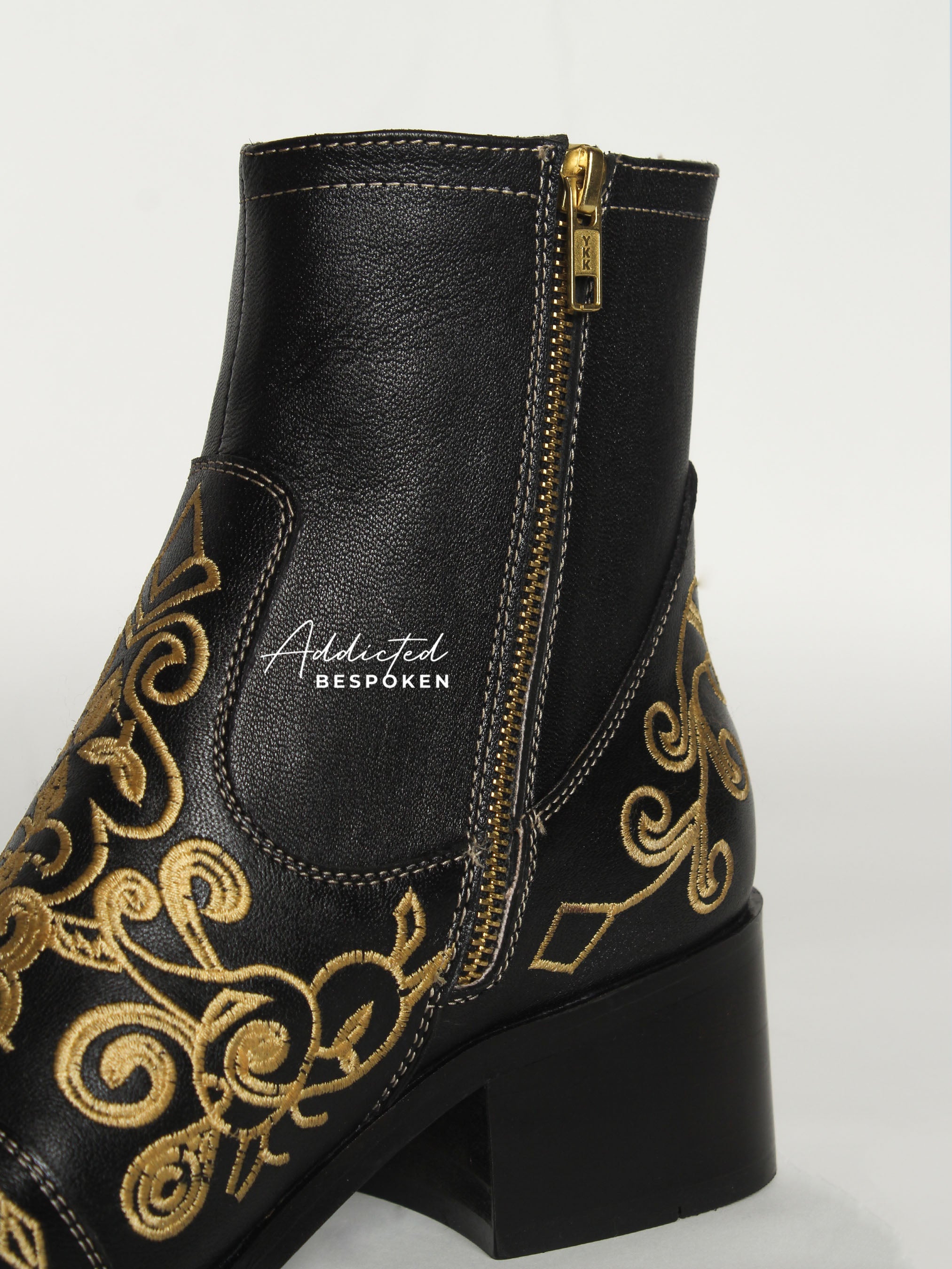 Regal Embroidered Boots Addicted Bespoken