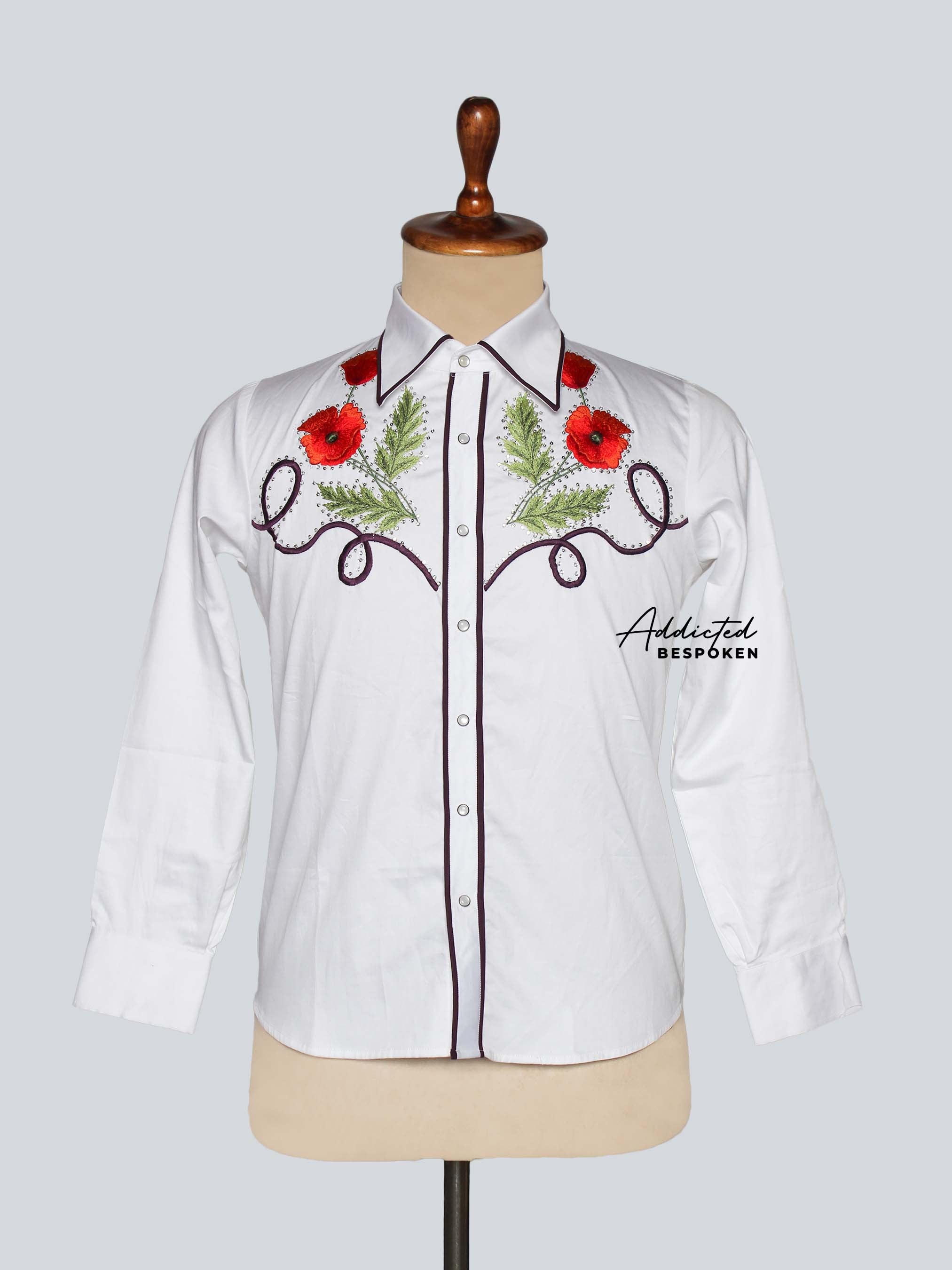 Lunar Moon Embroidered Shirt Addicted Bespoken