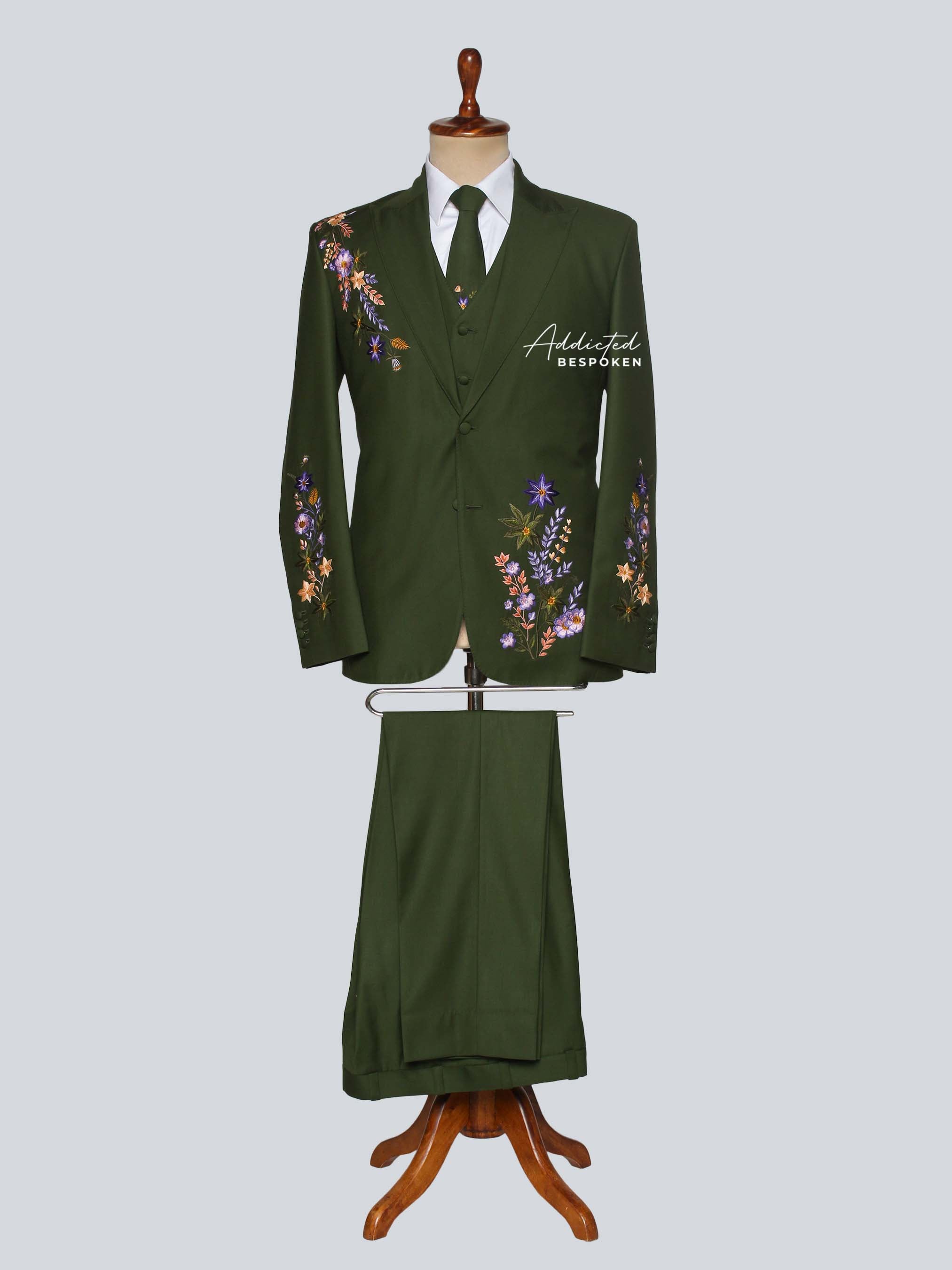 Botanical Floral Wedding Suit Addicted Bespoken