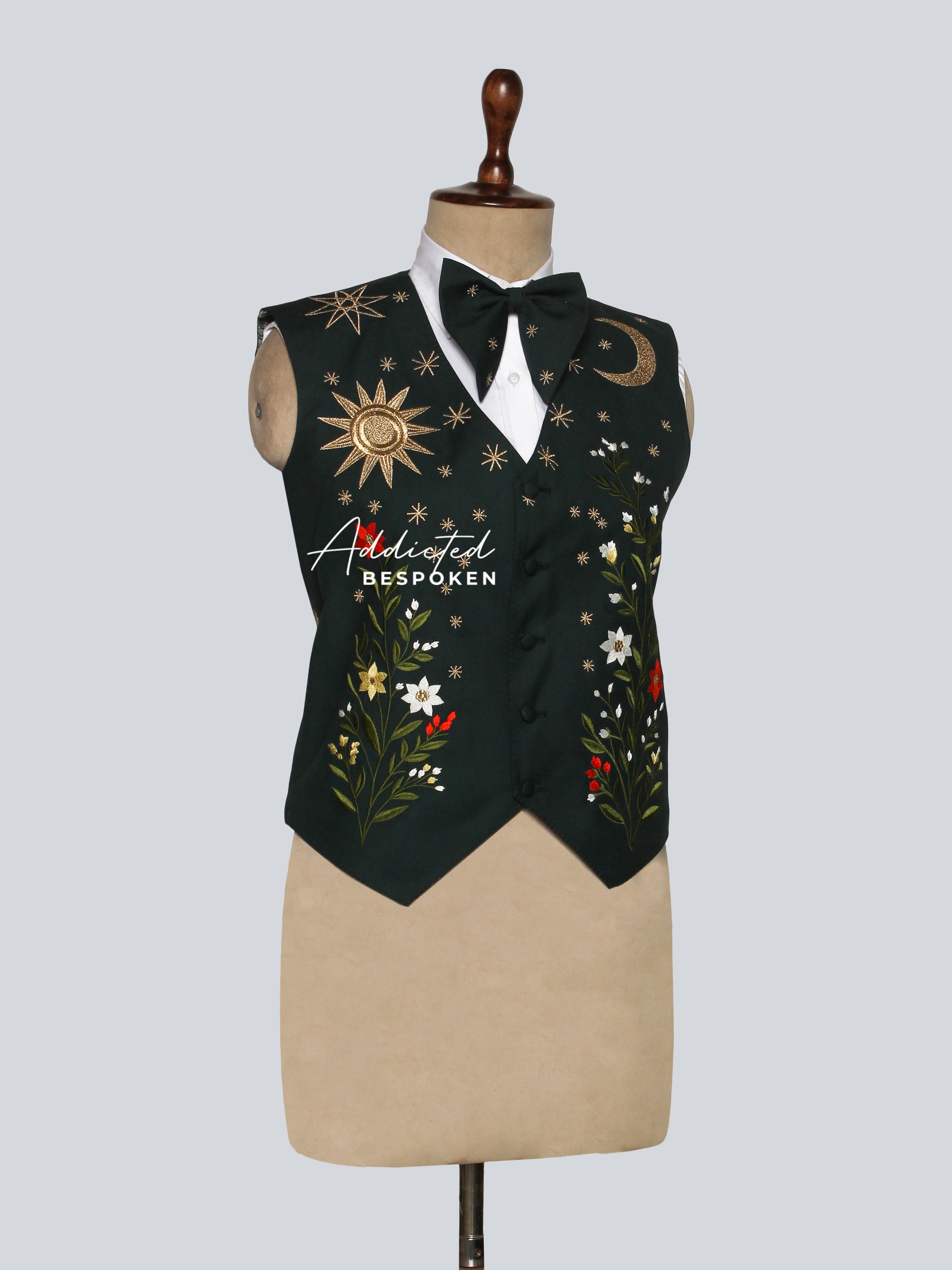 Luxury Embroidered Vest Suit Addicted Bespoken
