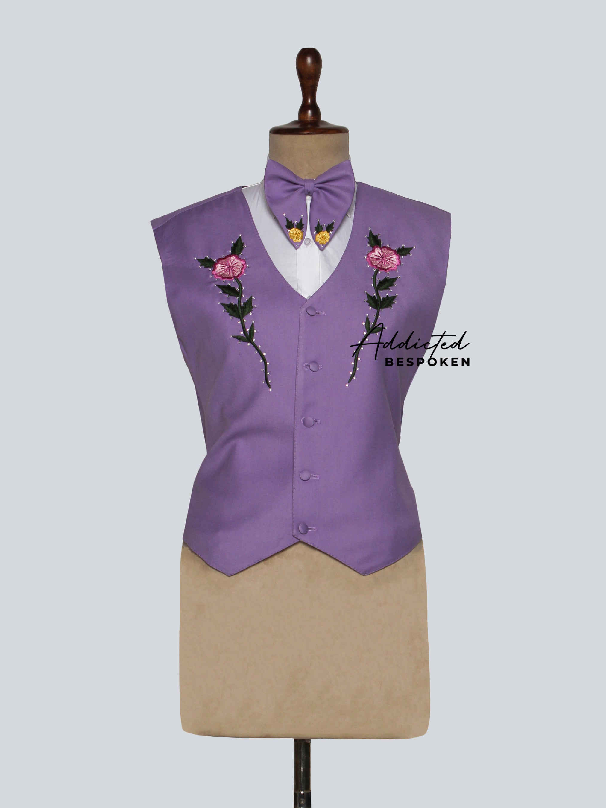 Floral Handcrafted Waistcoat Addicted Bespoken