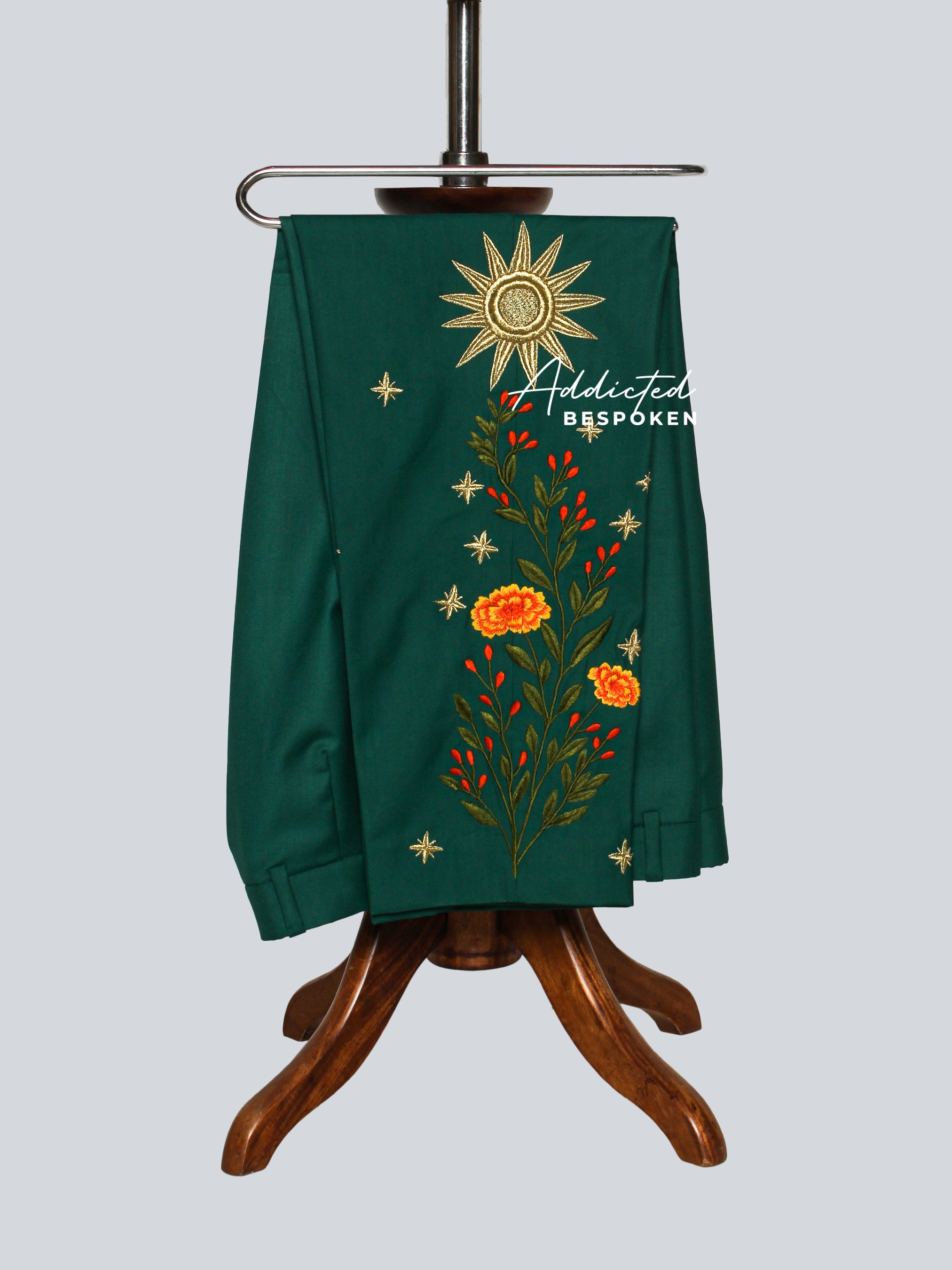 Marigold Celestial Embroidered Suit