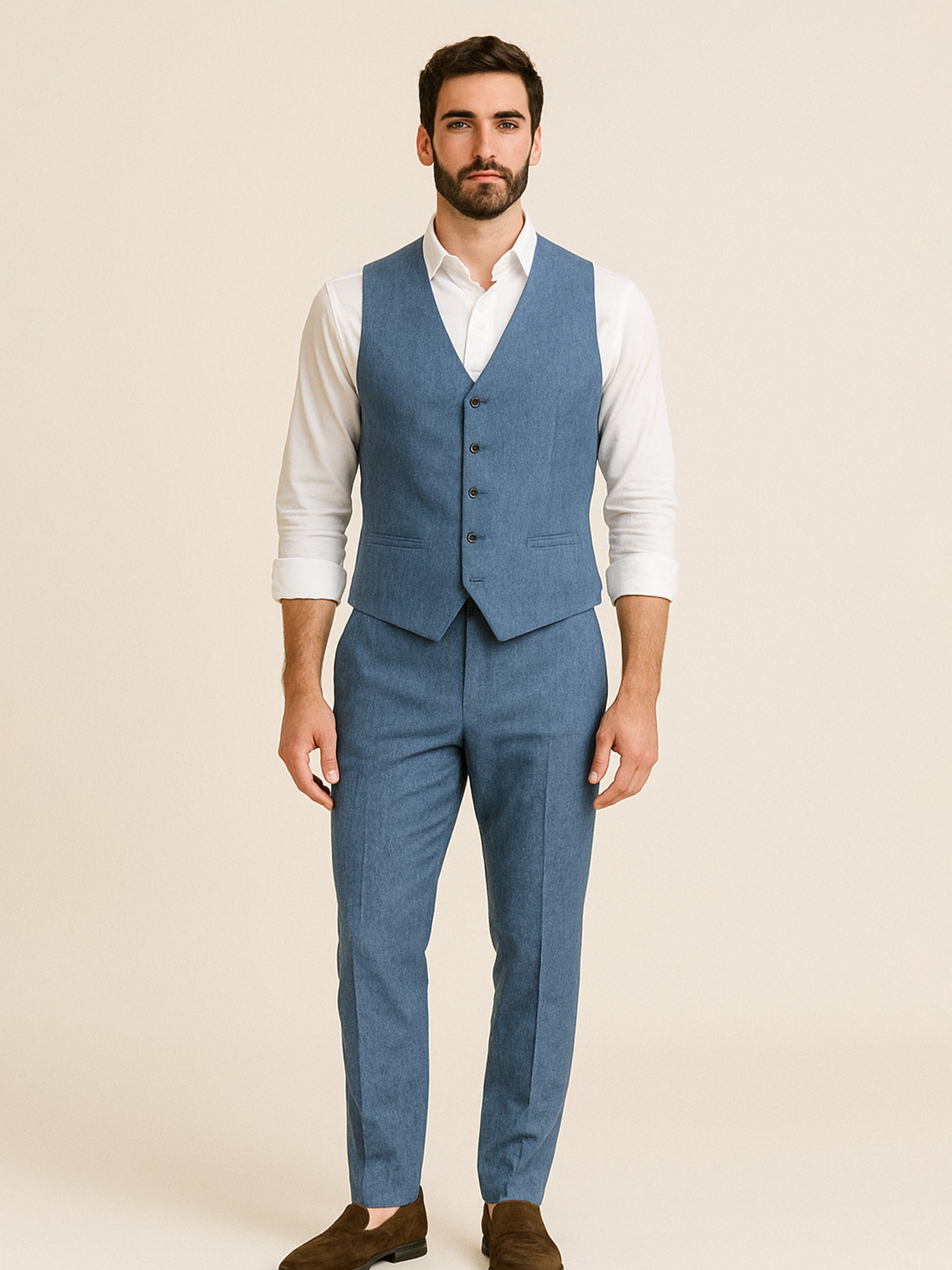 The Azure Linen Legacy Suit