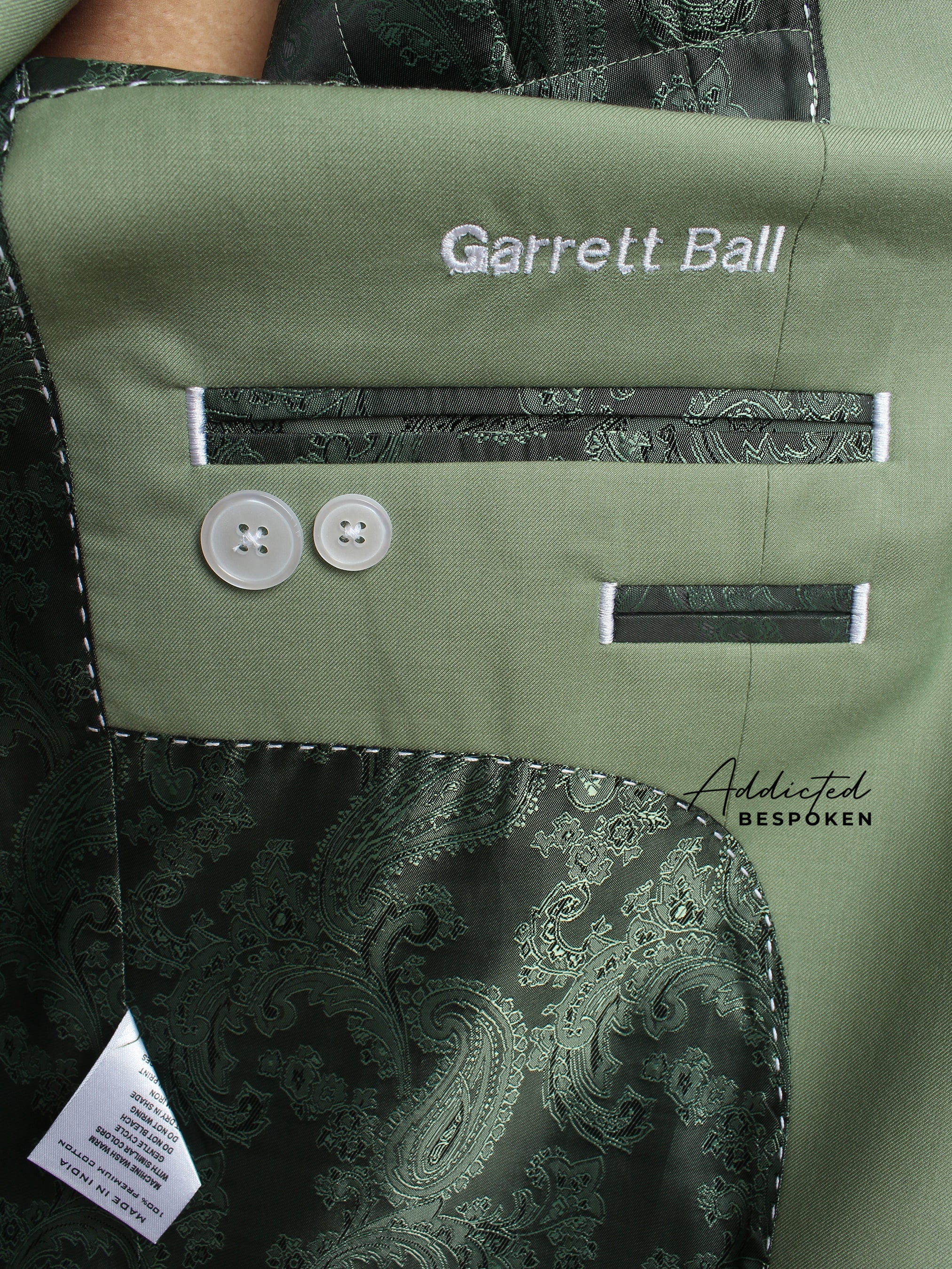 Emerald Floral Wedding Suit Addicted Bespoken