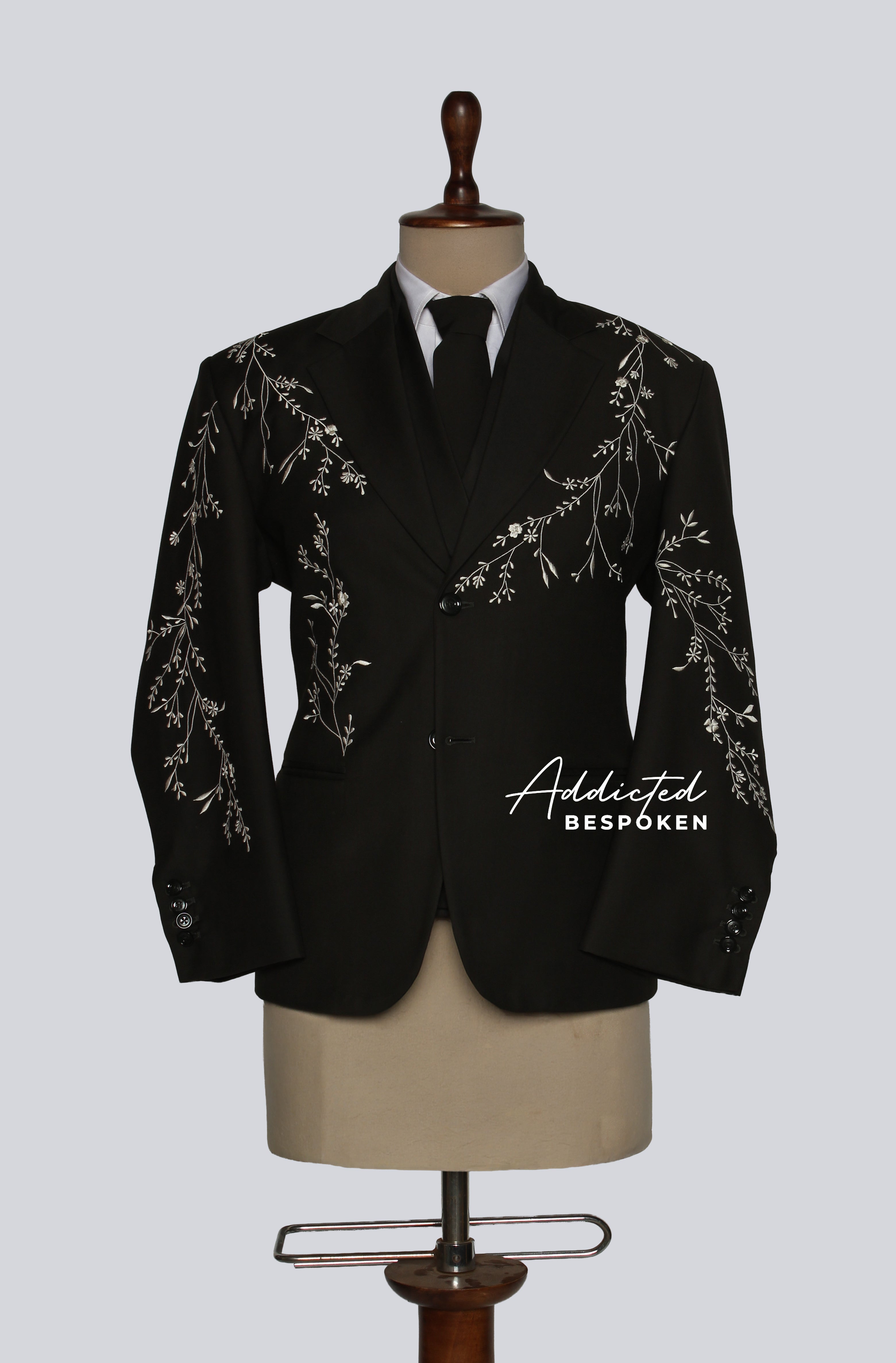 Black Embroidered Blazer