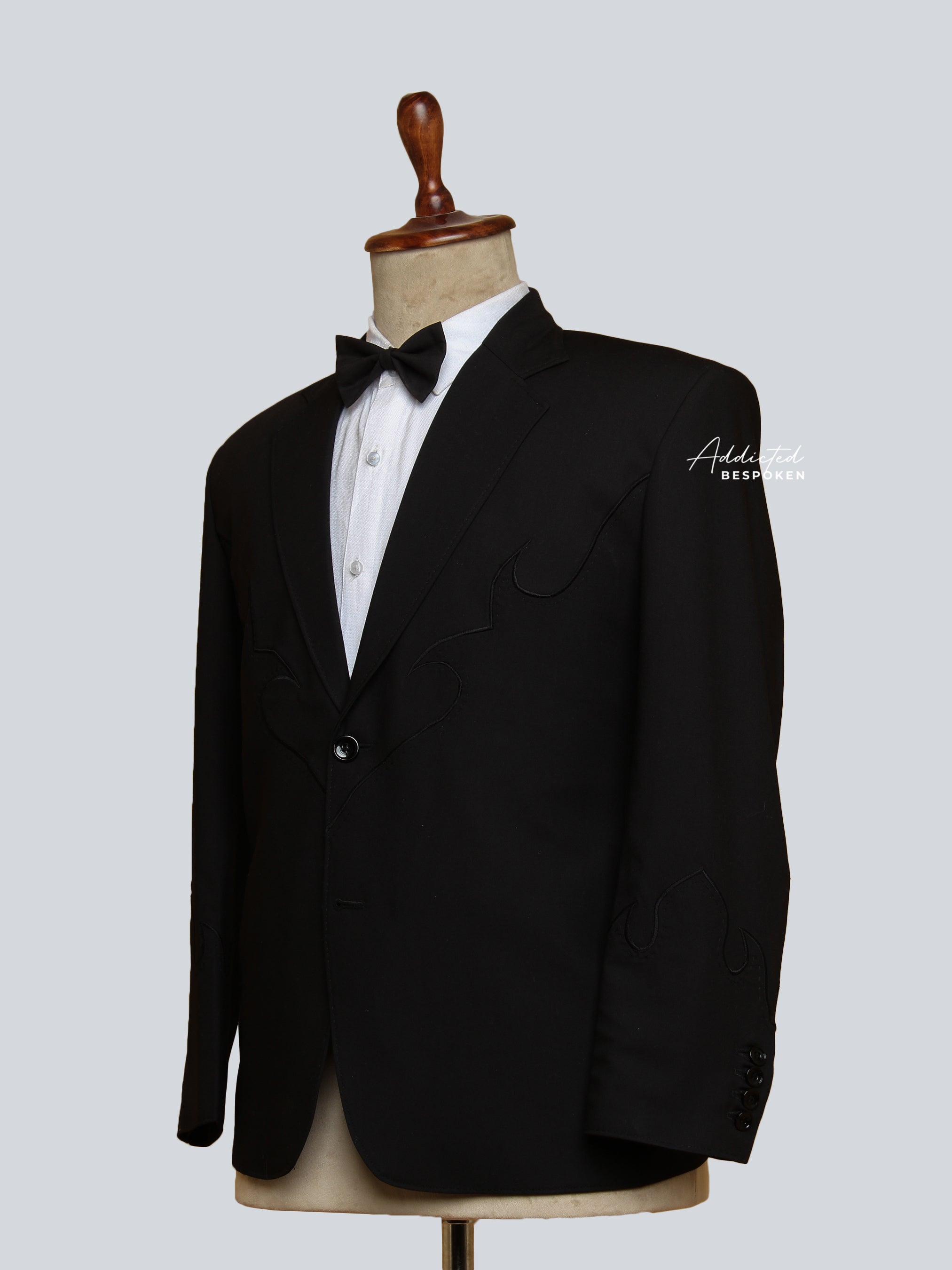 Black Peak Lapel Suit Addicted Bespoken