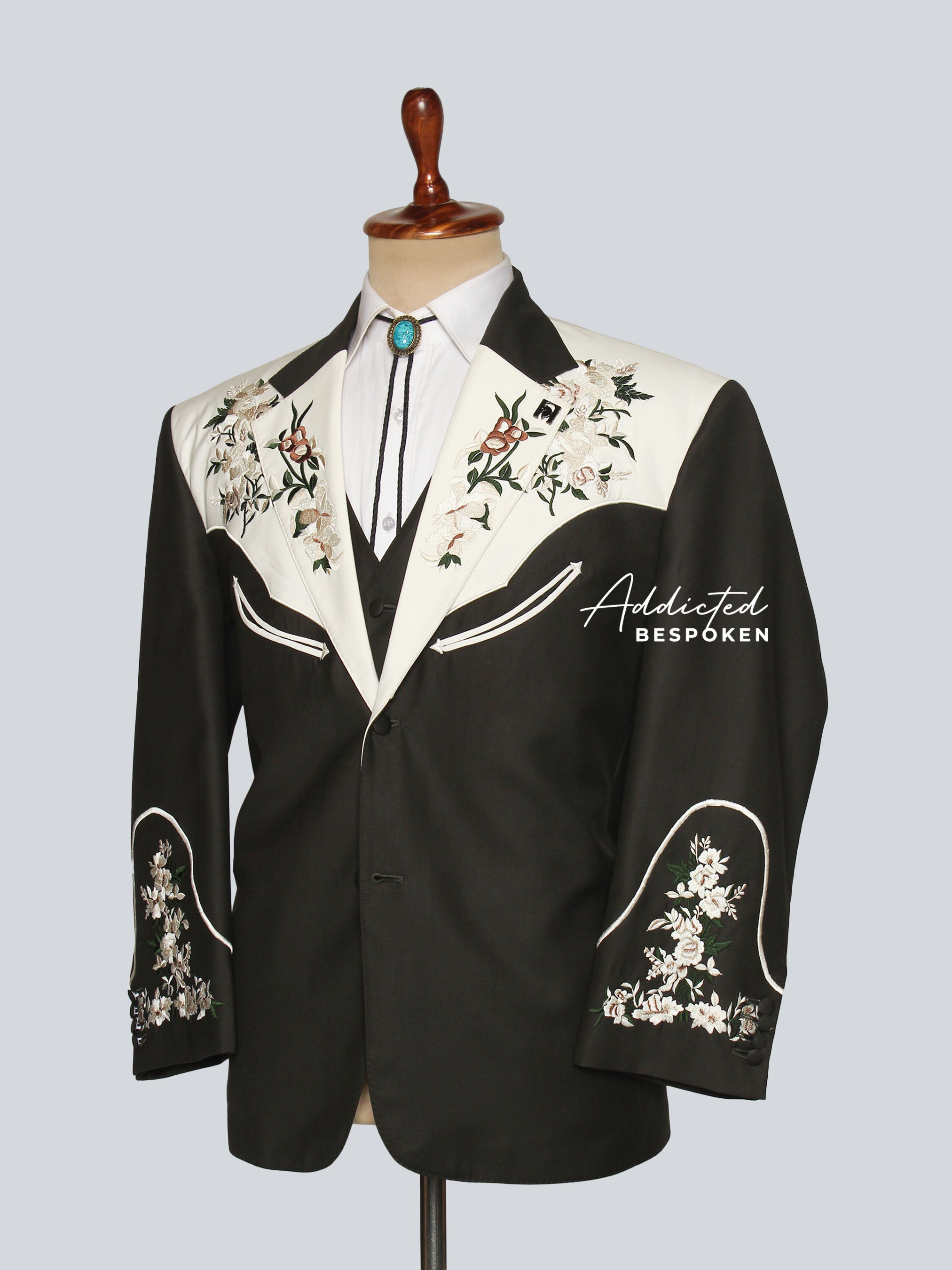 Western Floral Embroidered Suit