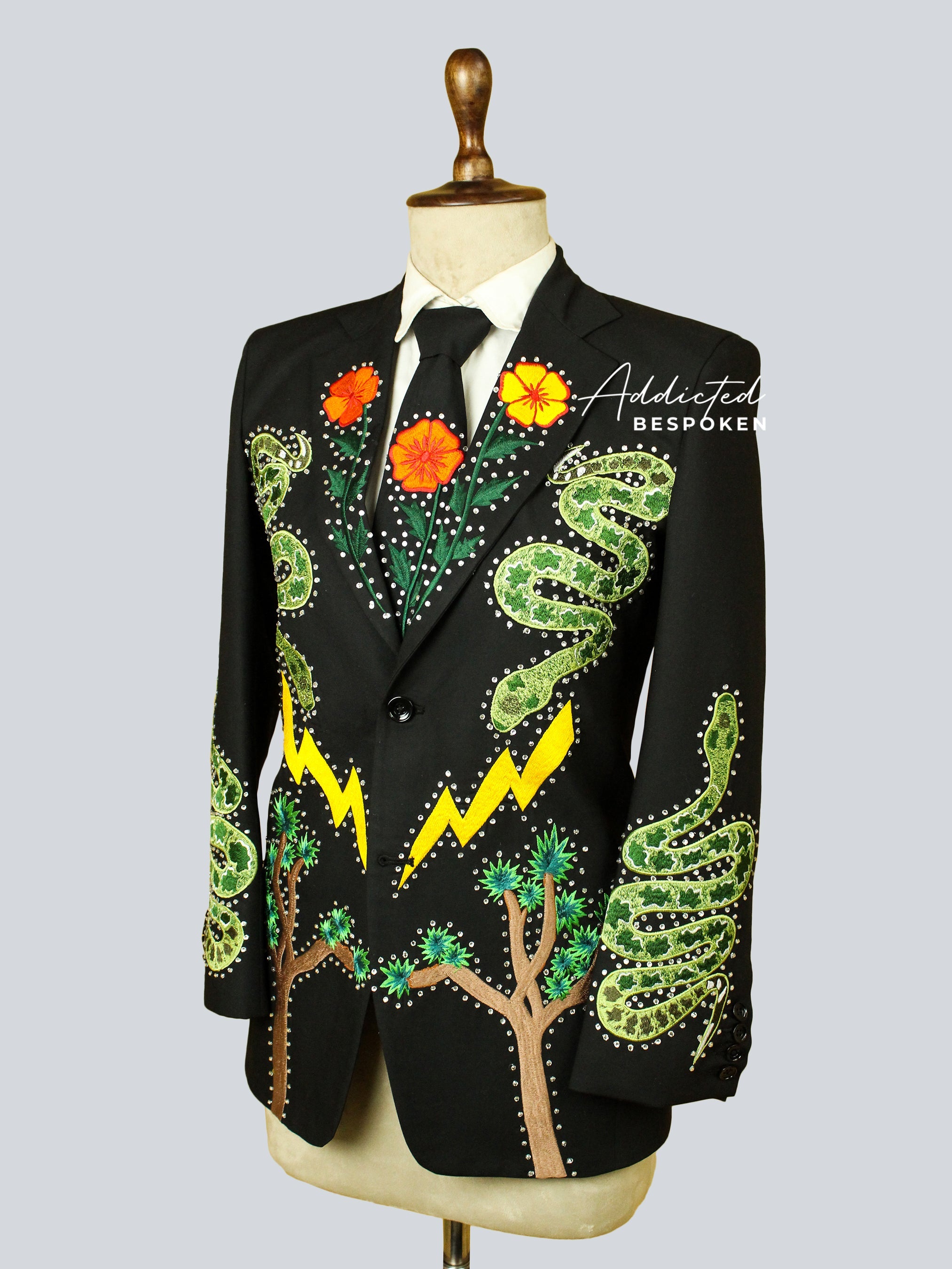 Oak Tree Embroidered Pantsuit Addicted Bespoken