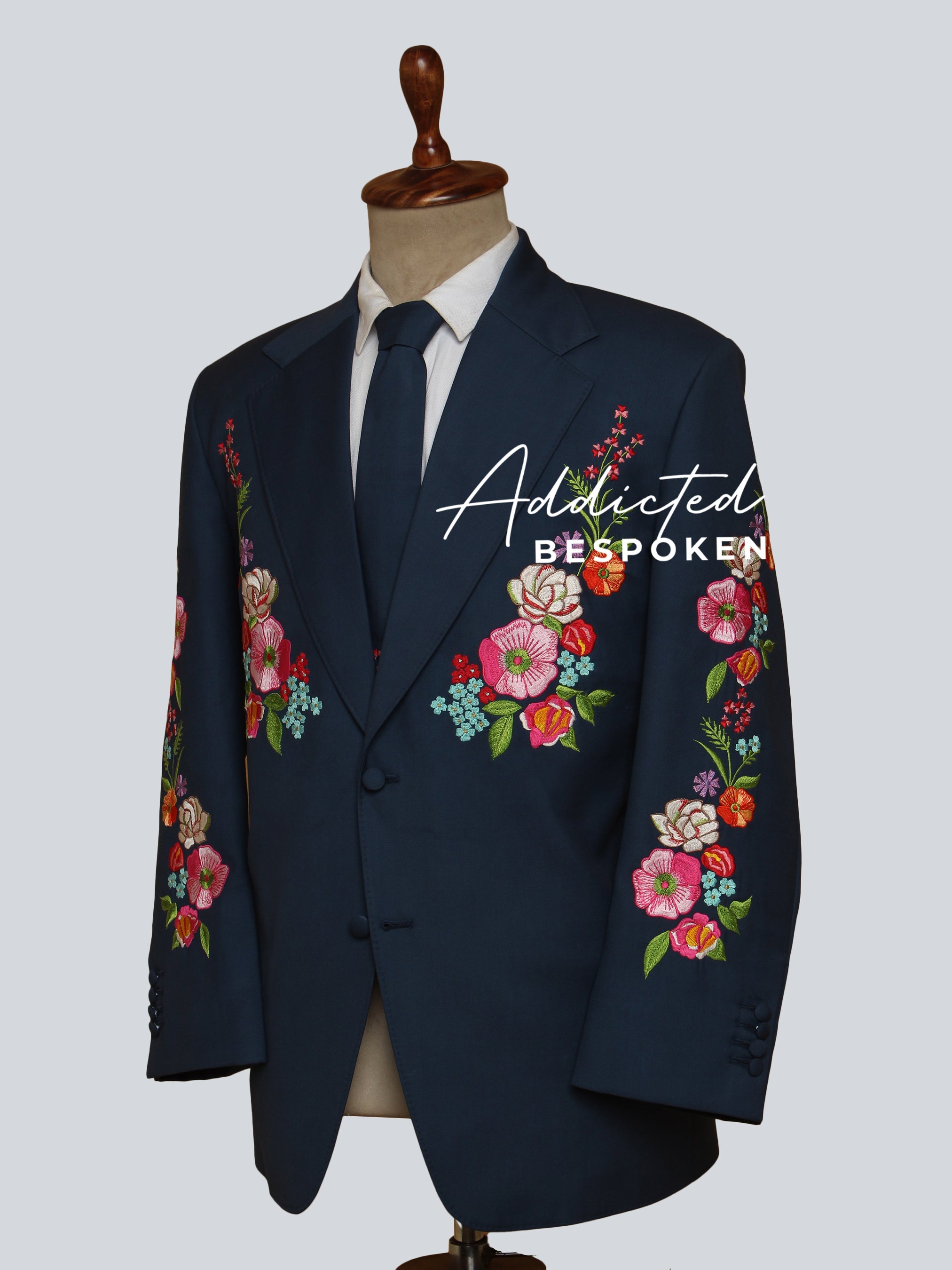 Nature-Inspired Embroidered Suit