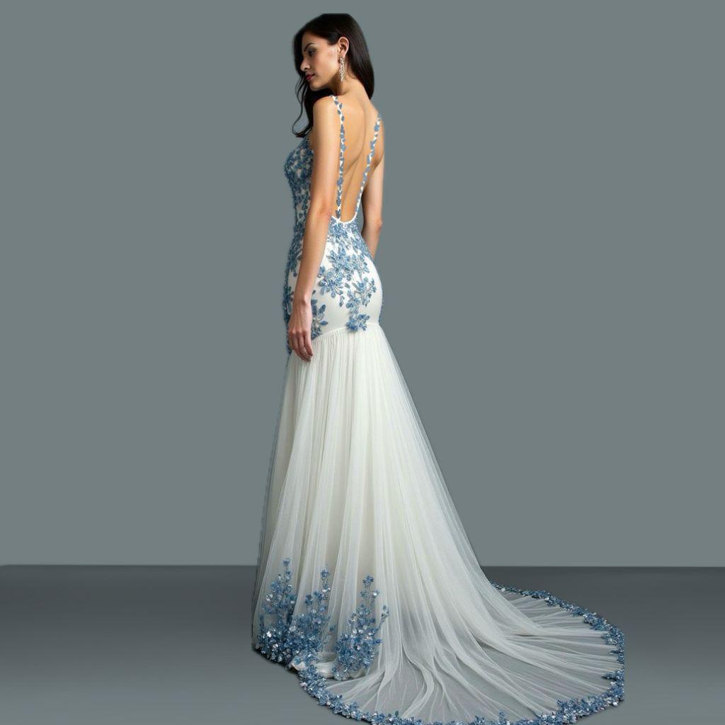 Luxe Embellished Mermaid with Floral Detailing Gown