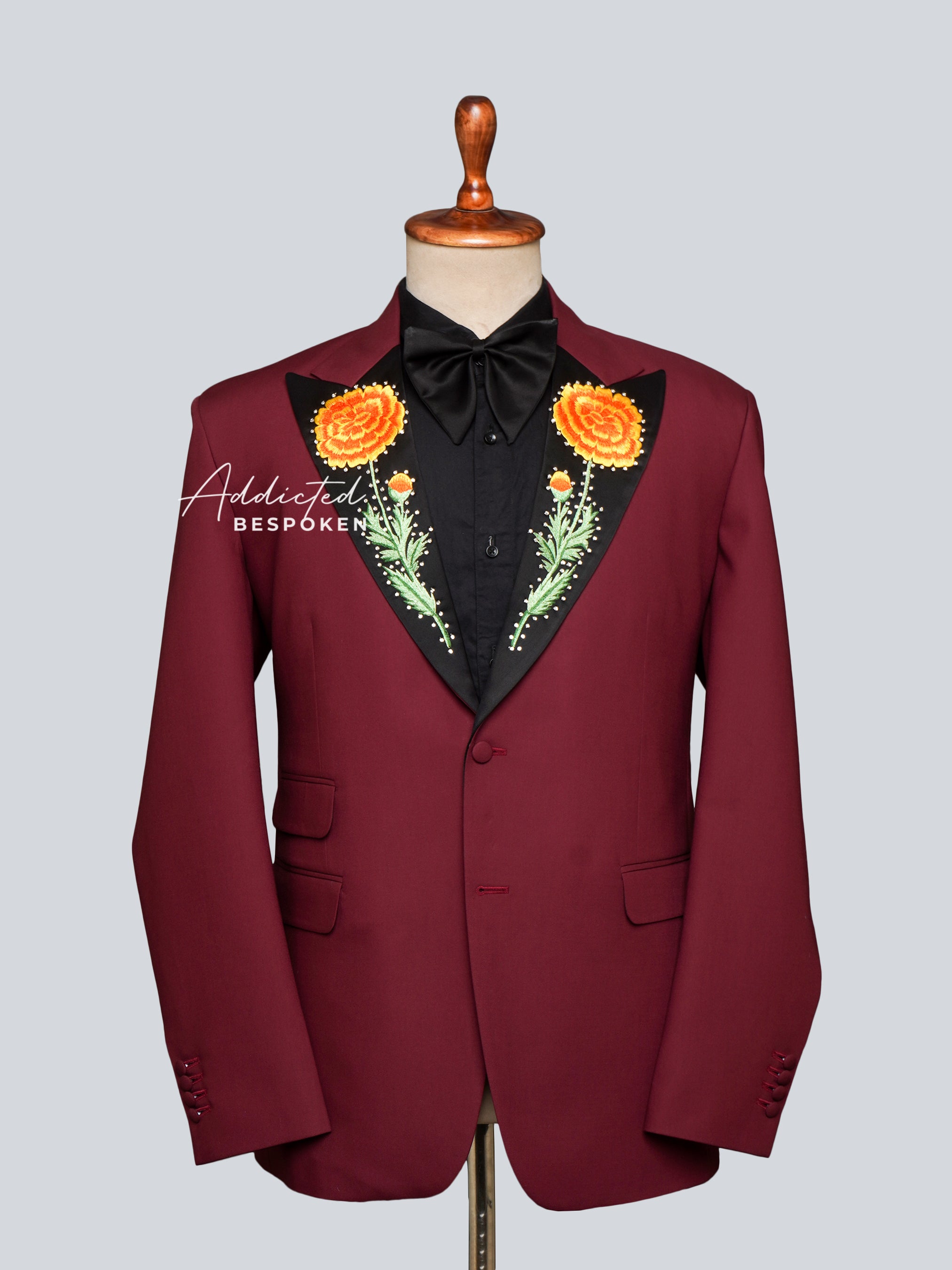 Marigold Blossom Embroidered Tuxedo