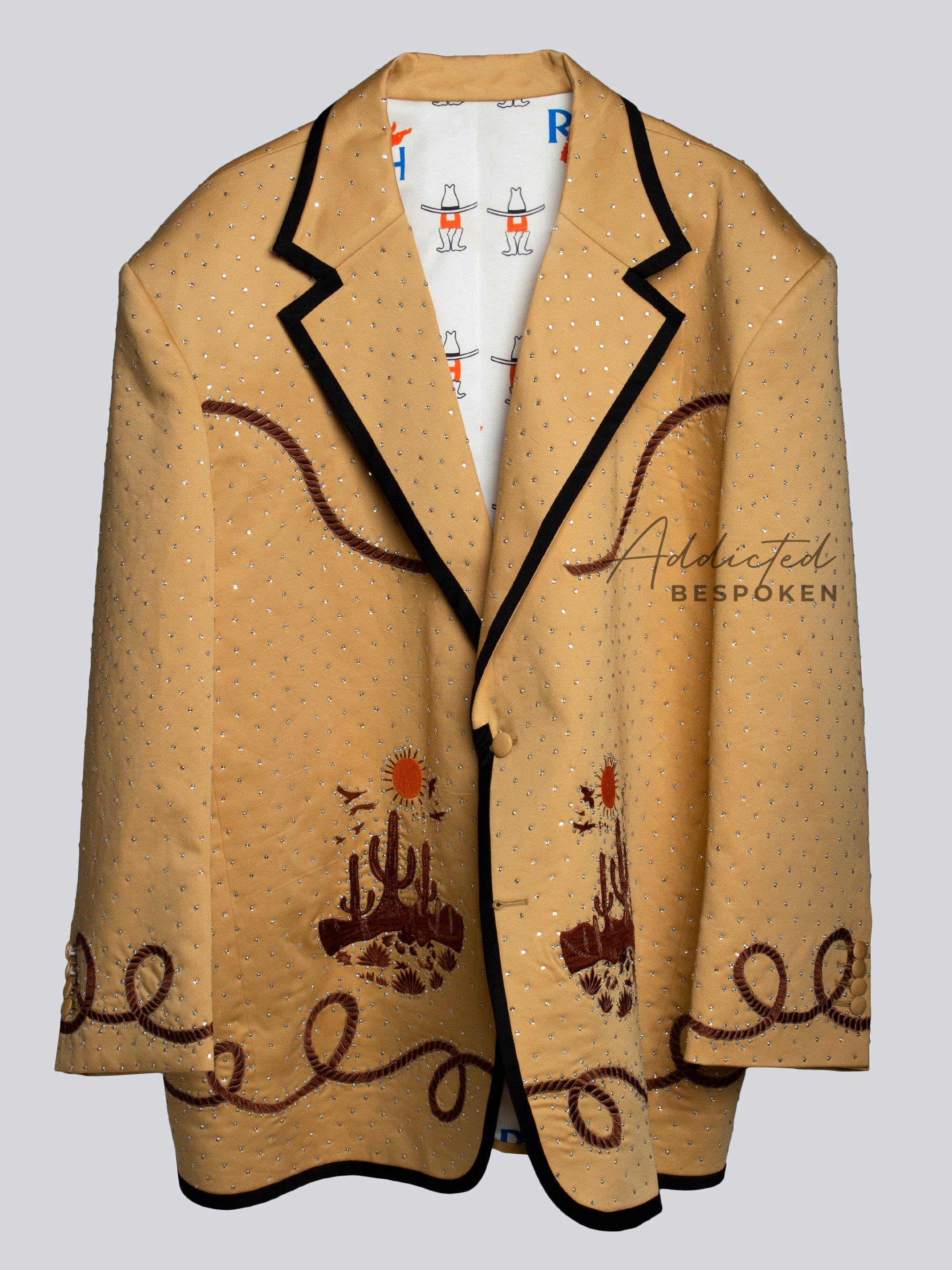Tailored Embroidered Jacket with Western Flair
