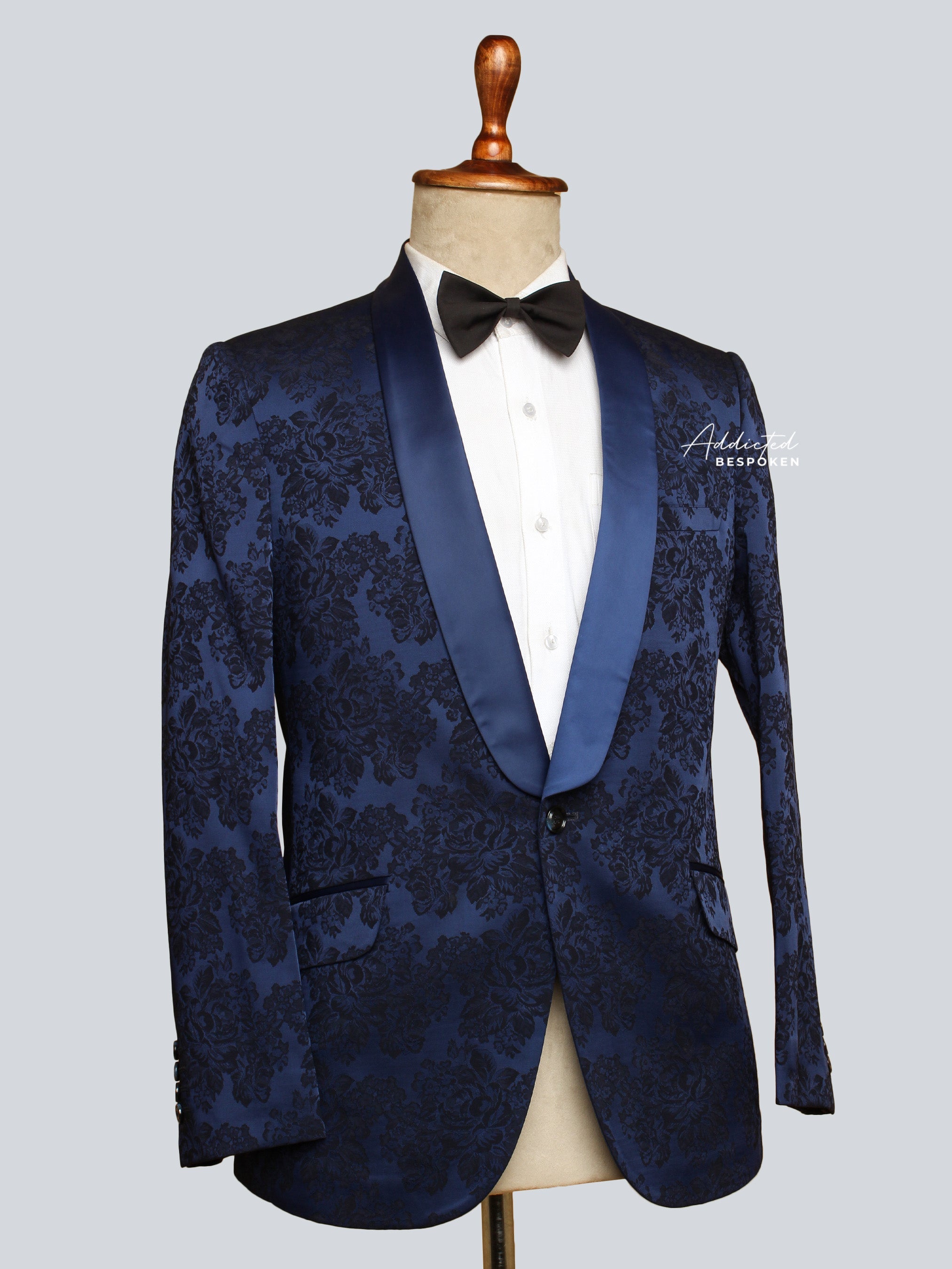 Blue Brocade Blazer (CLS) Addicted Bespoken
