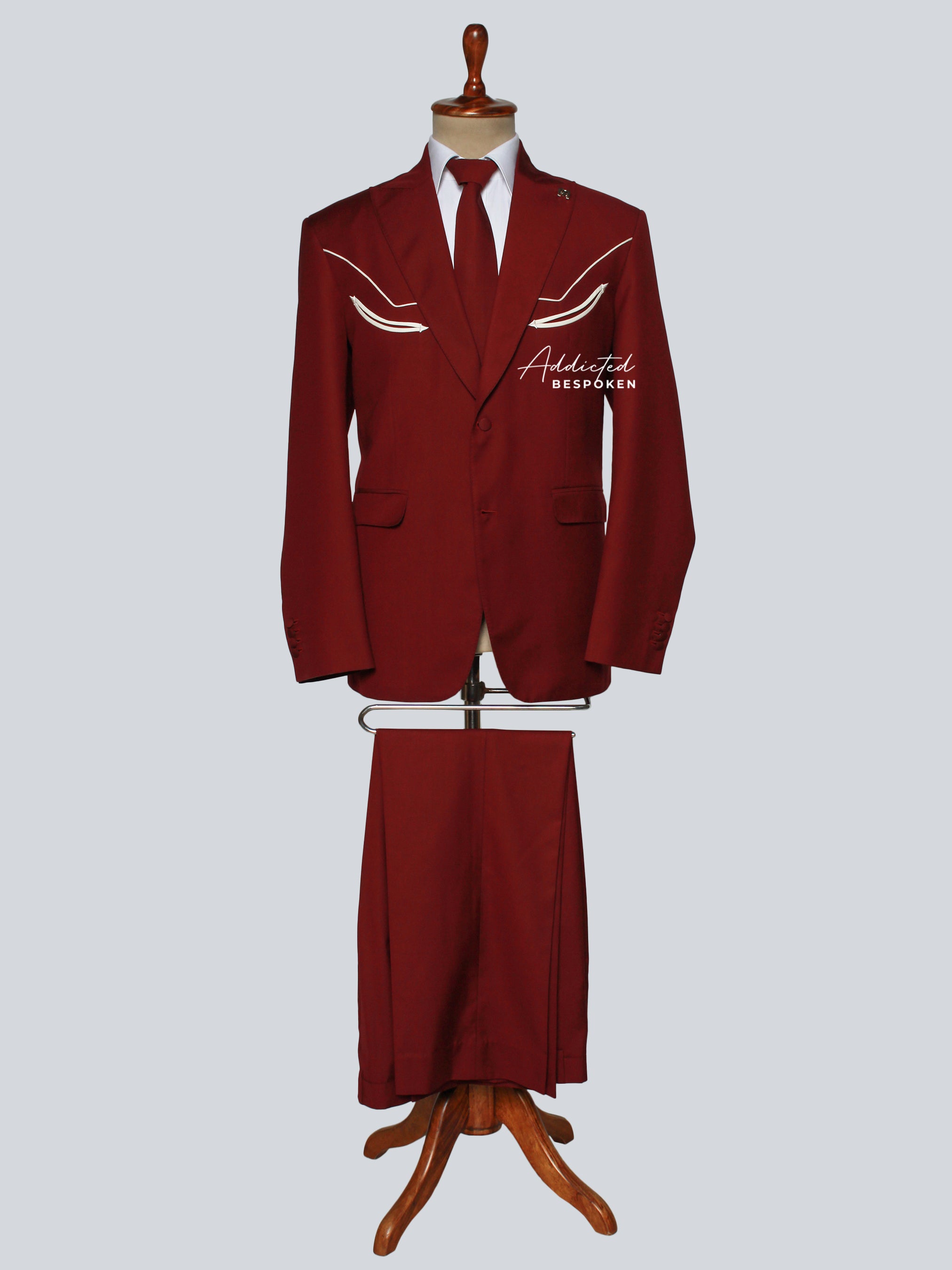 Minimal Wing Embroidered Suit