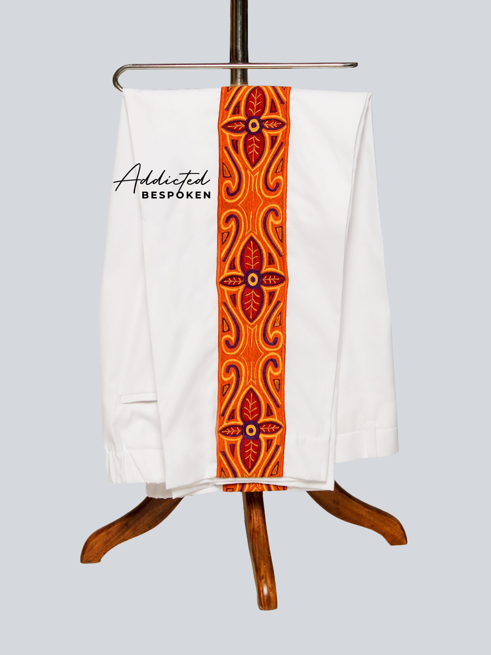 Embroidered Tribal Motif Two-Piece Set Addicted Bespoken