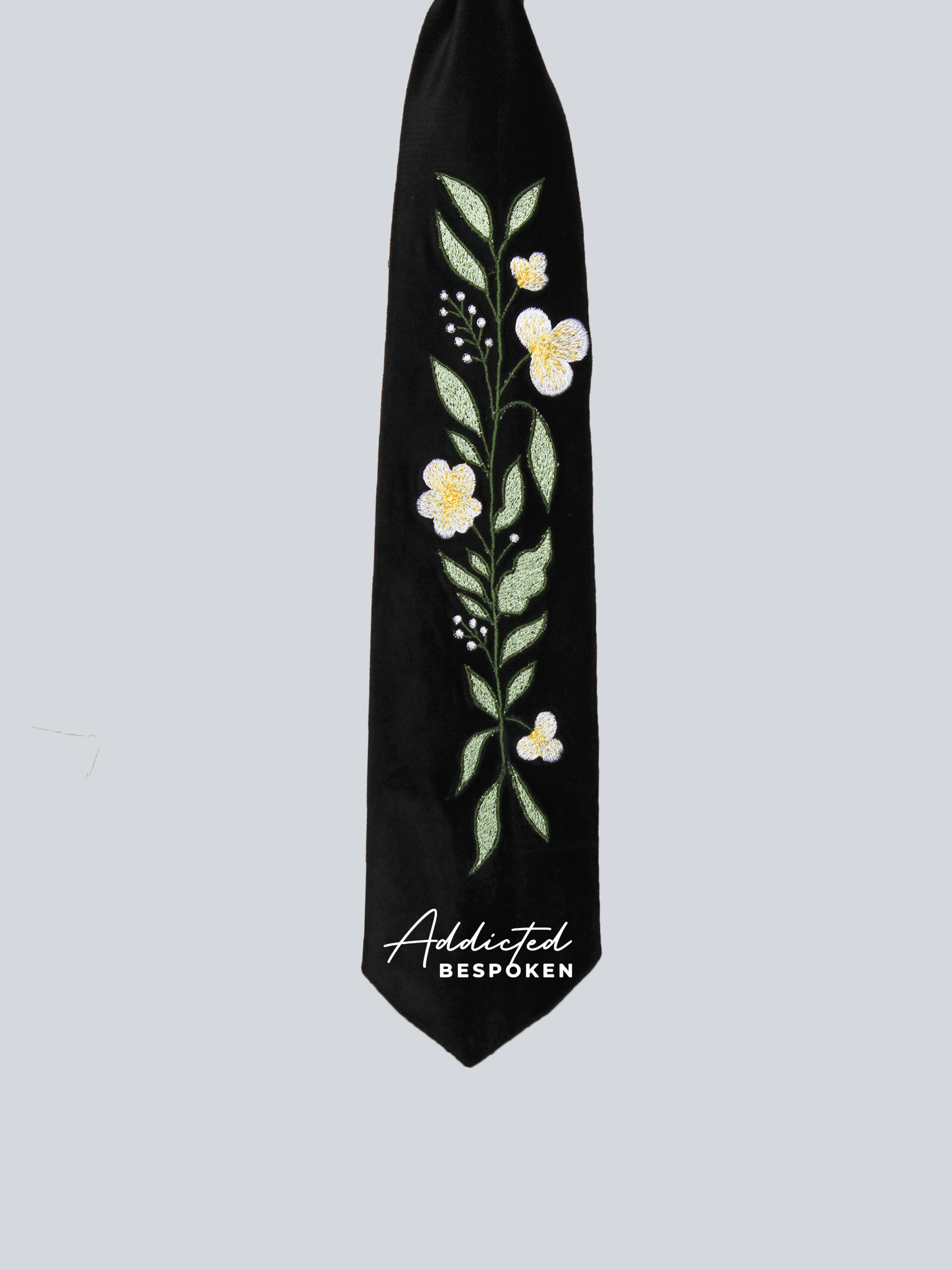 Black Floral Embroidered Suit Addicted Bespoken