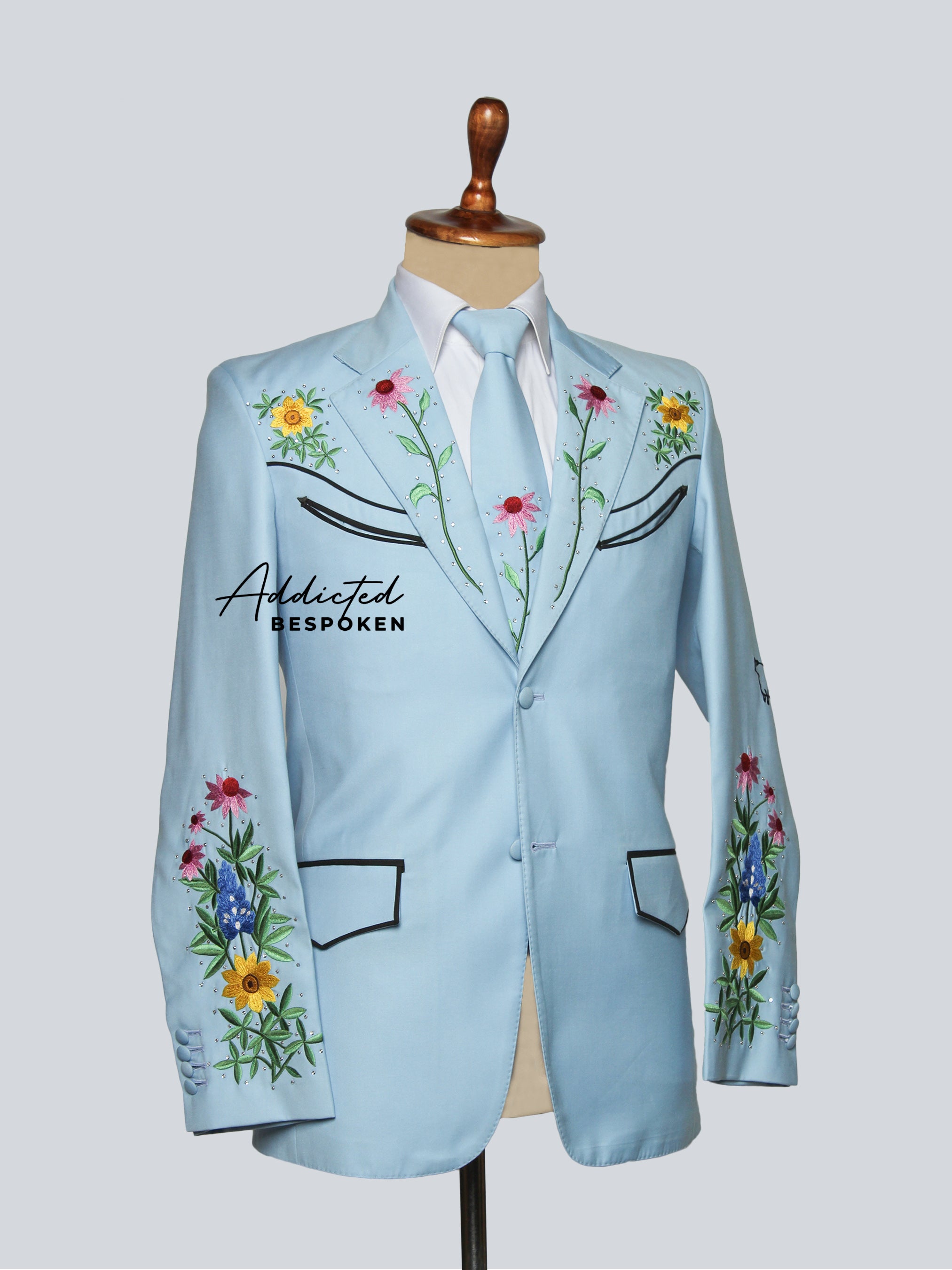 Sky Blossom Tailored Suit Addicted Bespoken