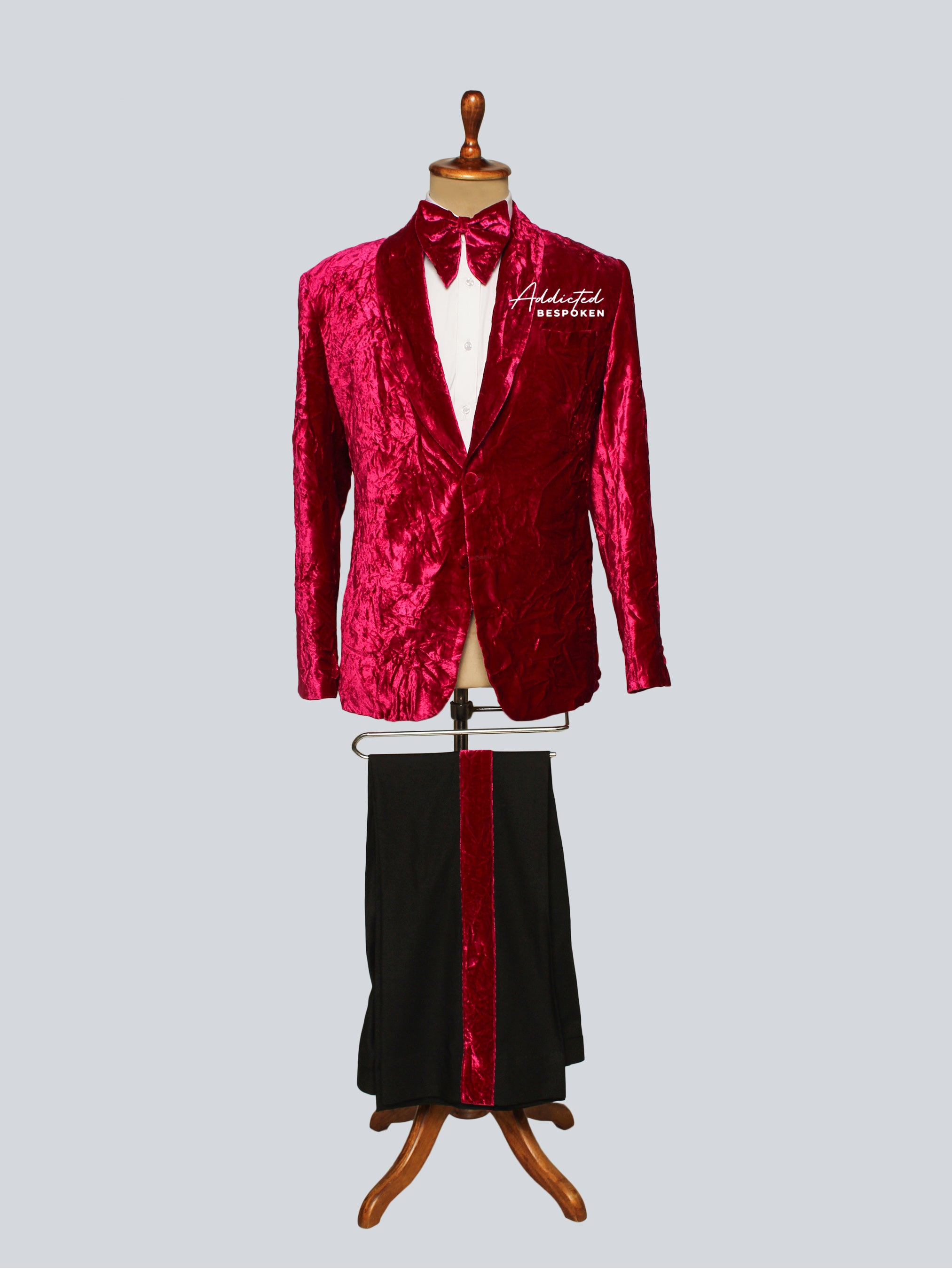 Crimson Royale Velvet Suit Addicted Bespoken