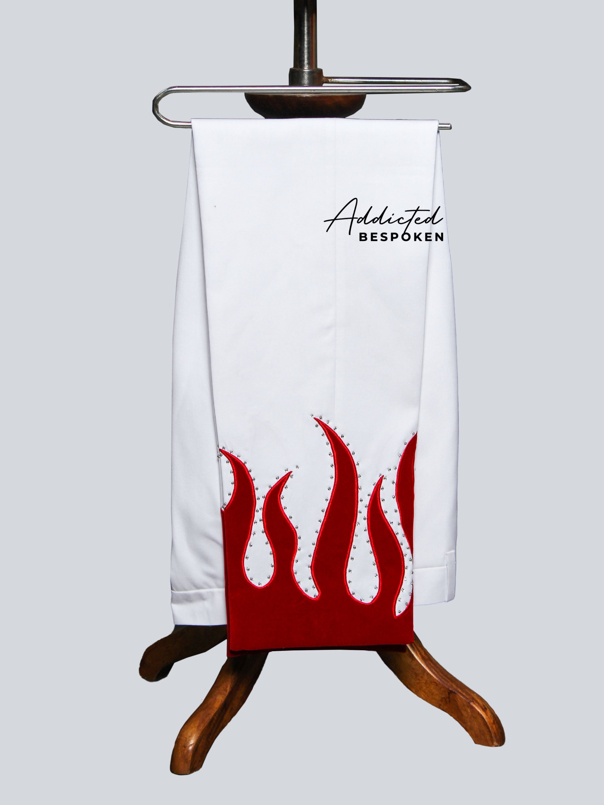 Flame Rose Embroidered Suit Addicted Bespoken