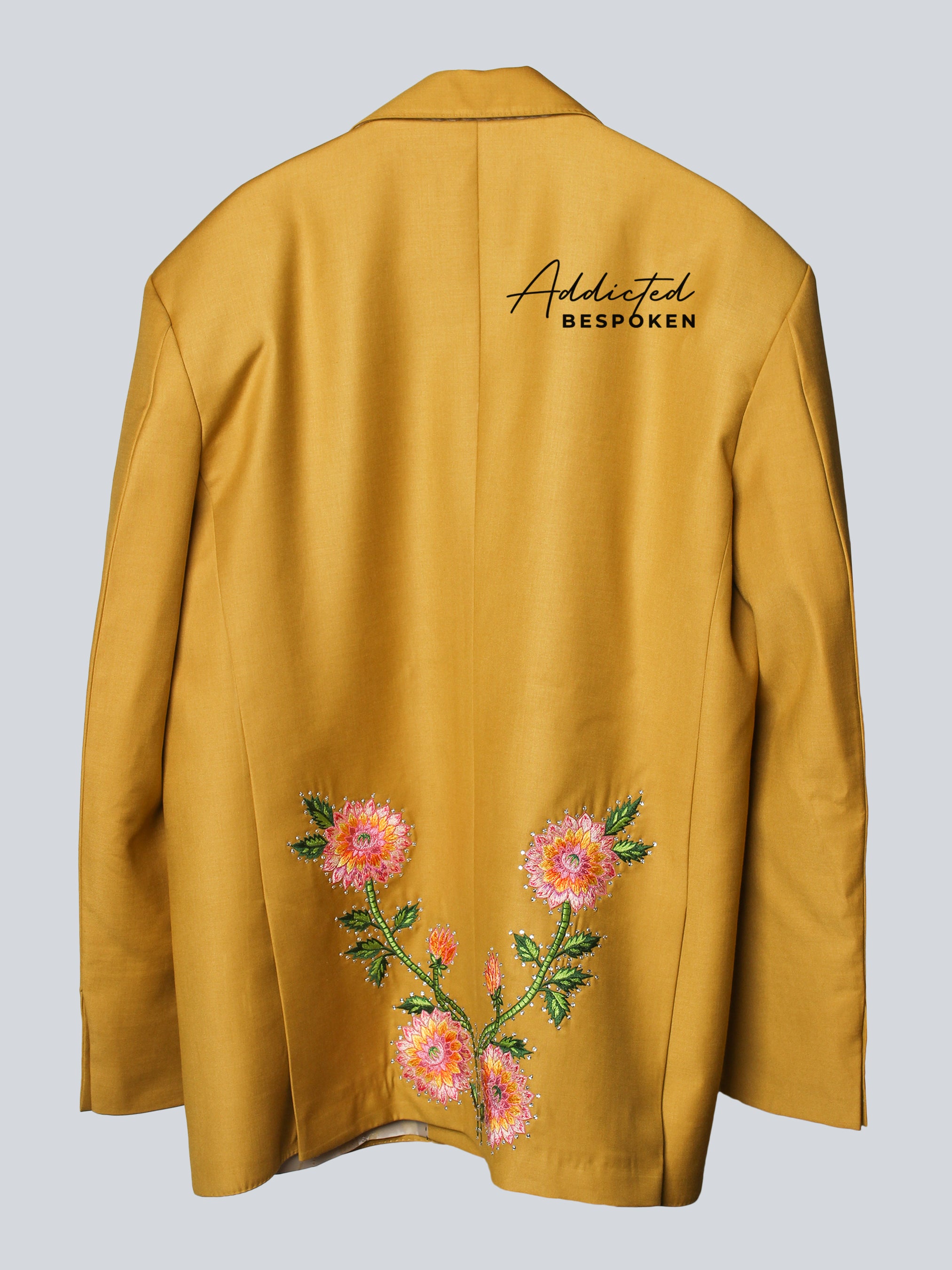 Botanical Lobster Embroidered Statement Suit