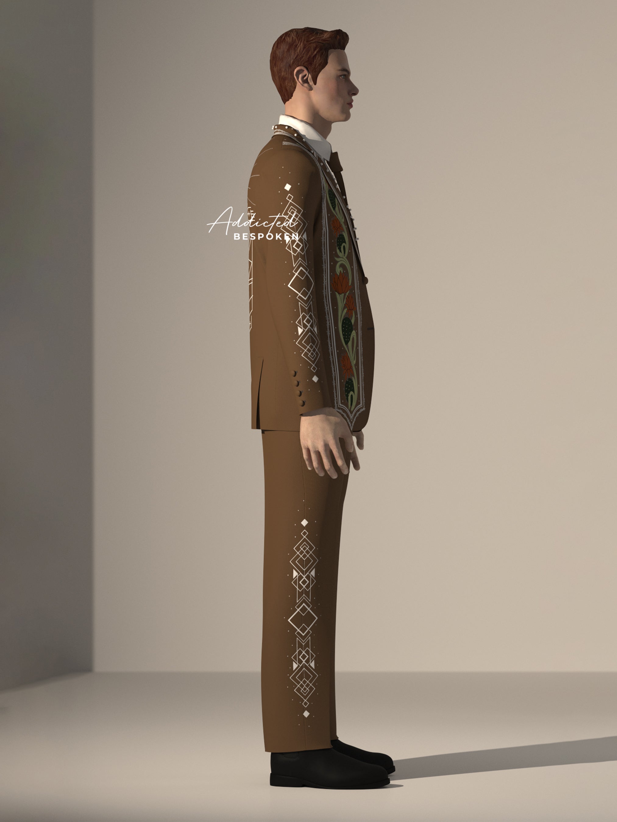 Rustic Cactus Embroidered Ensemble