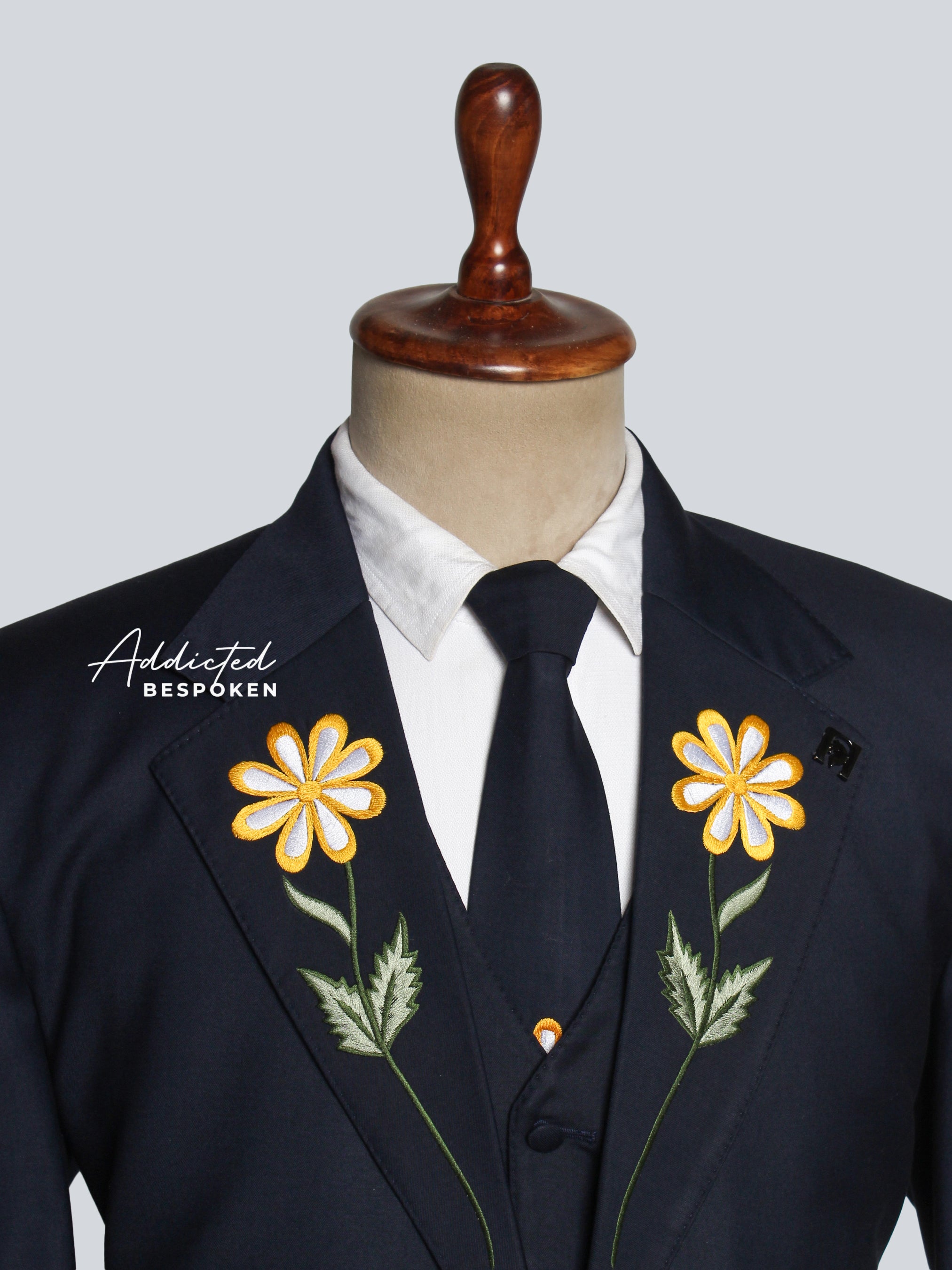 Midnight Bloom Embroidered Western Suit Addicted Bespoken