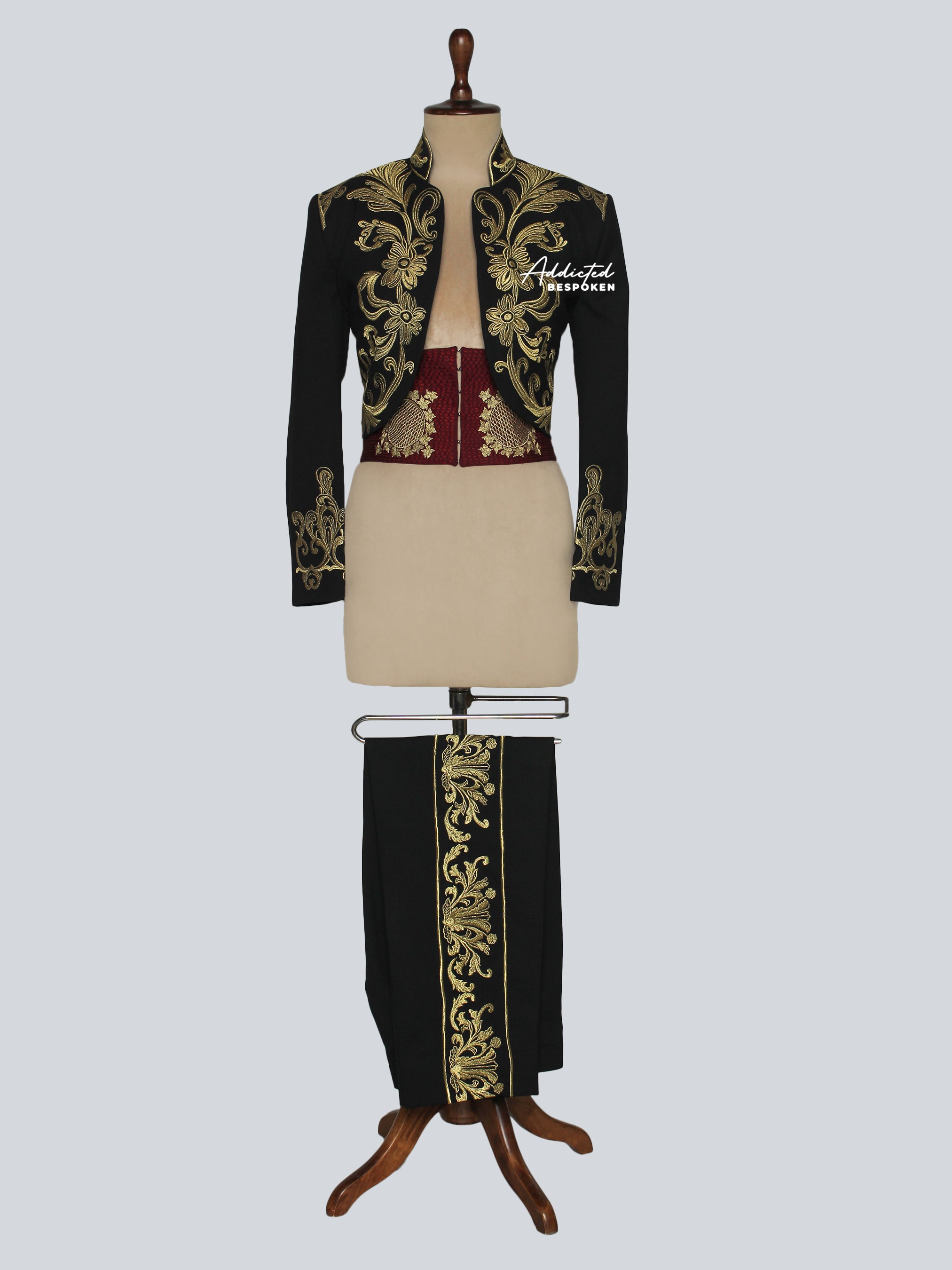 Black & Gold Matador Embroidered Suit Addicted Bespoken