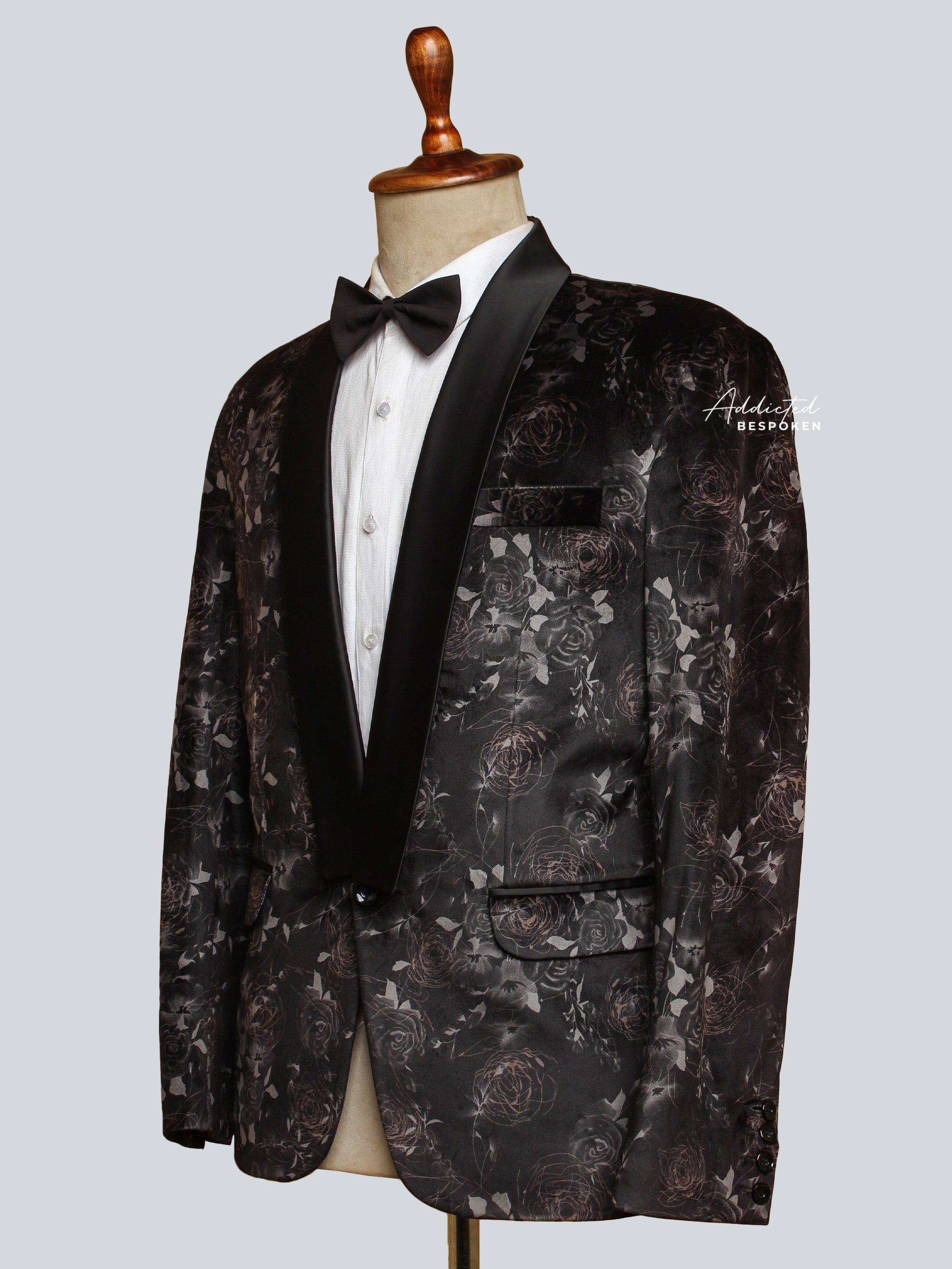 Black Brocade Blazer (CLS) Addicted Bespoken