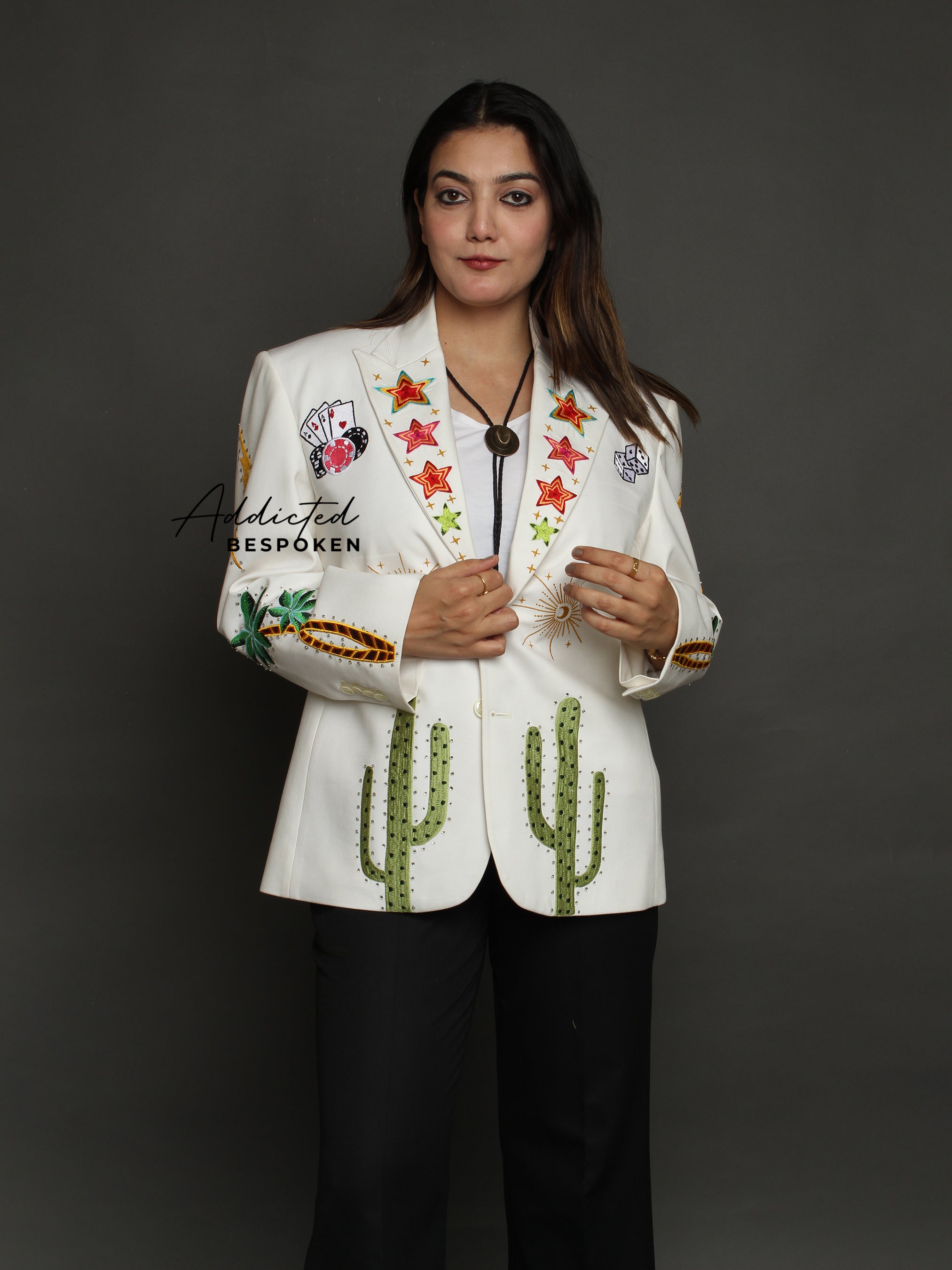Spaceship Embroidered Blazer Addicted Bespoken