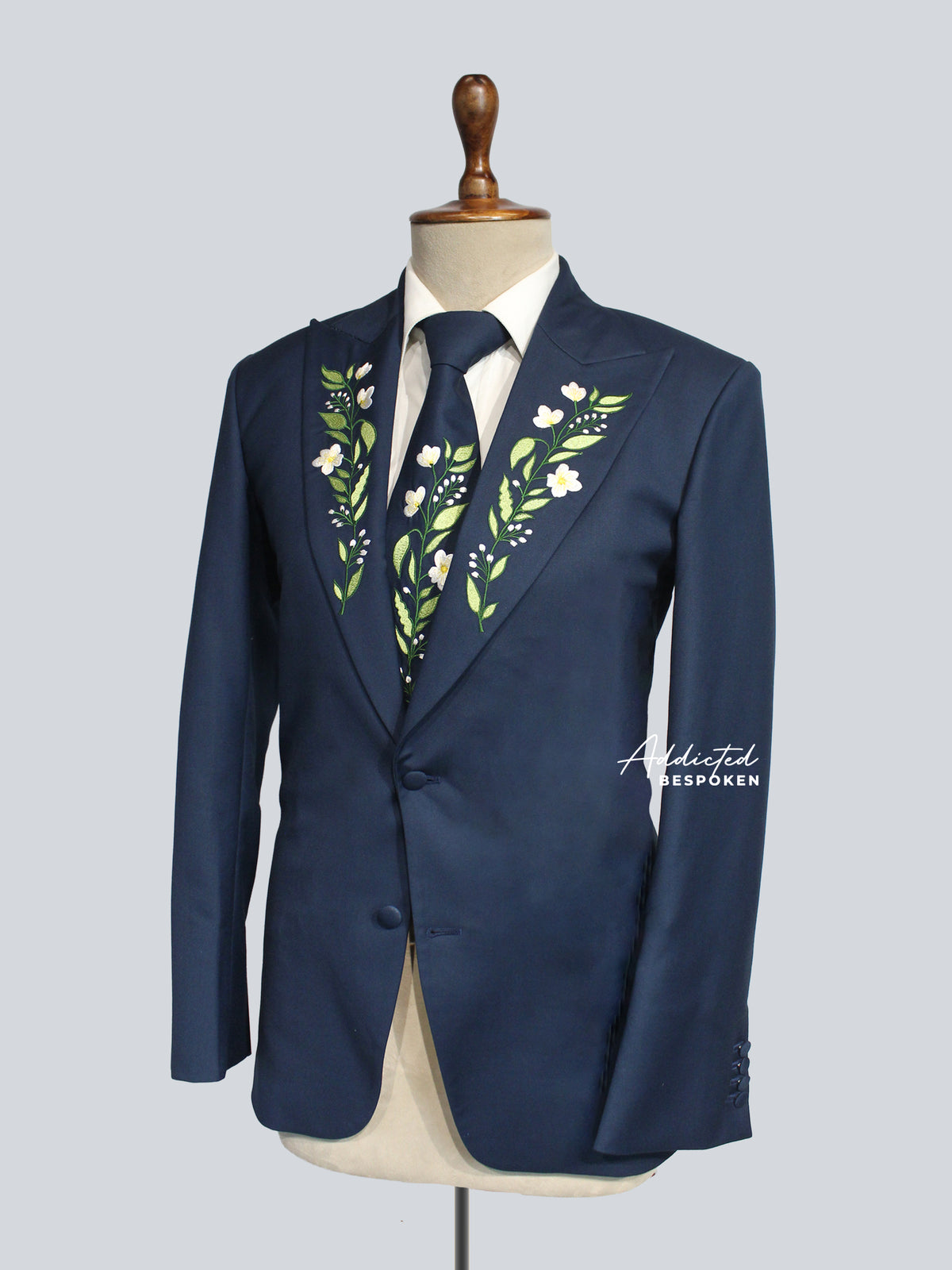 Navy Blue Groom Suit Addicted Bespoken