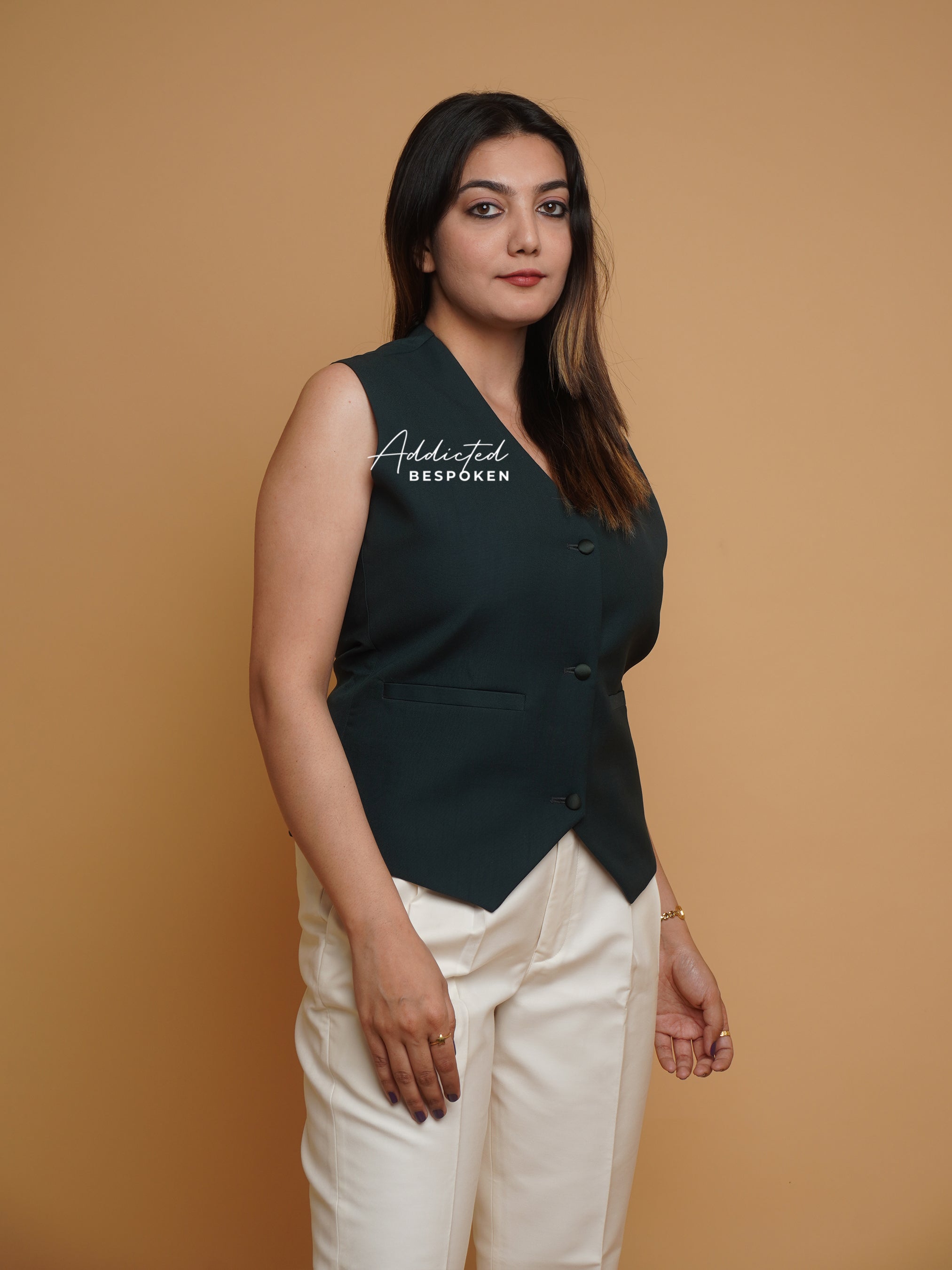 Green Cotton Waistcoat (CLS) Addicted Bespoken