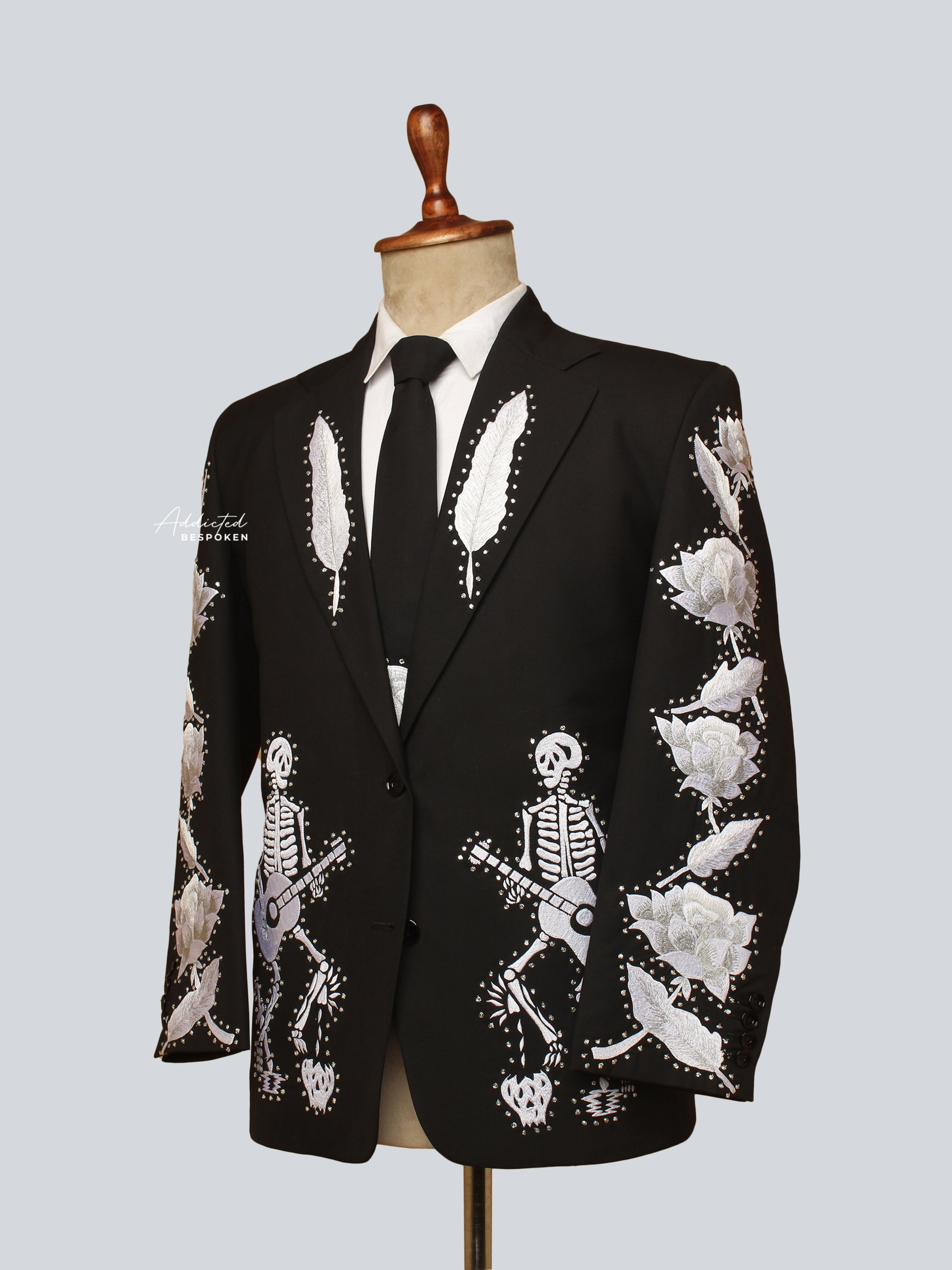 Skeleton Floral Western Suit Addicted Bespoken