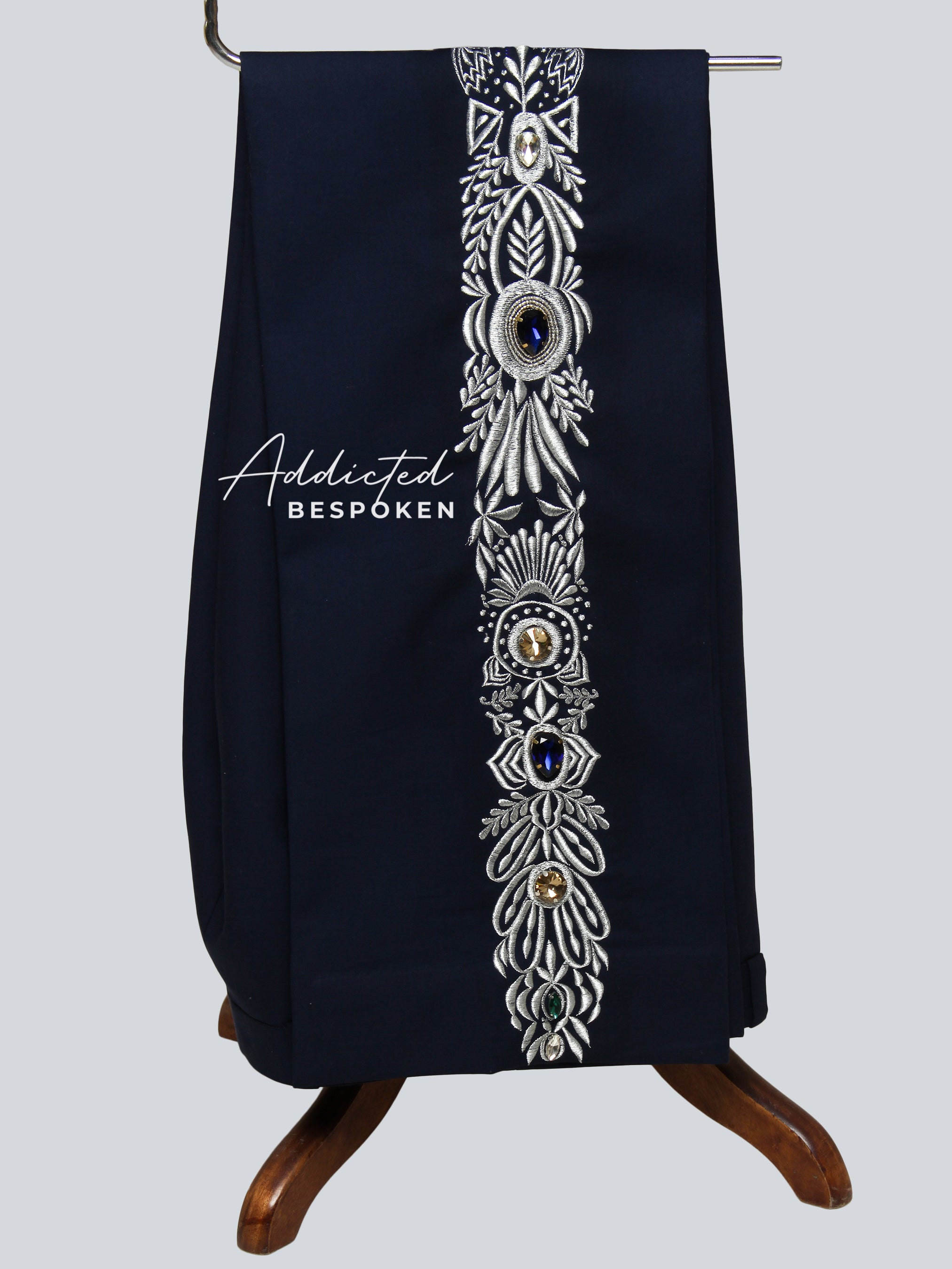 Celestial Midnight Embroidered Suit