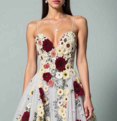 Embroidered Garden Bloom Gown