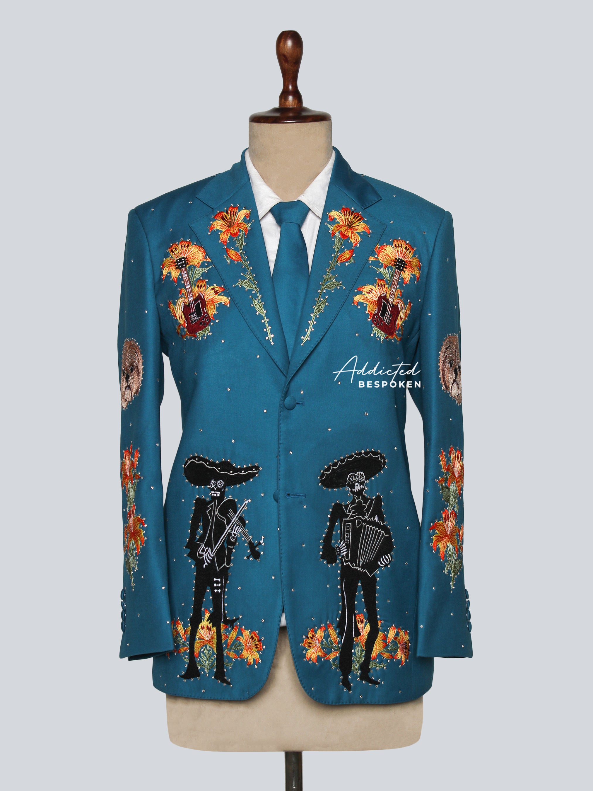 Mariachi-Inspired Artistic Embroidered Suit