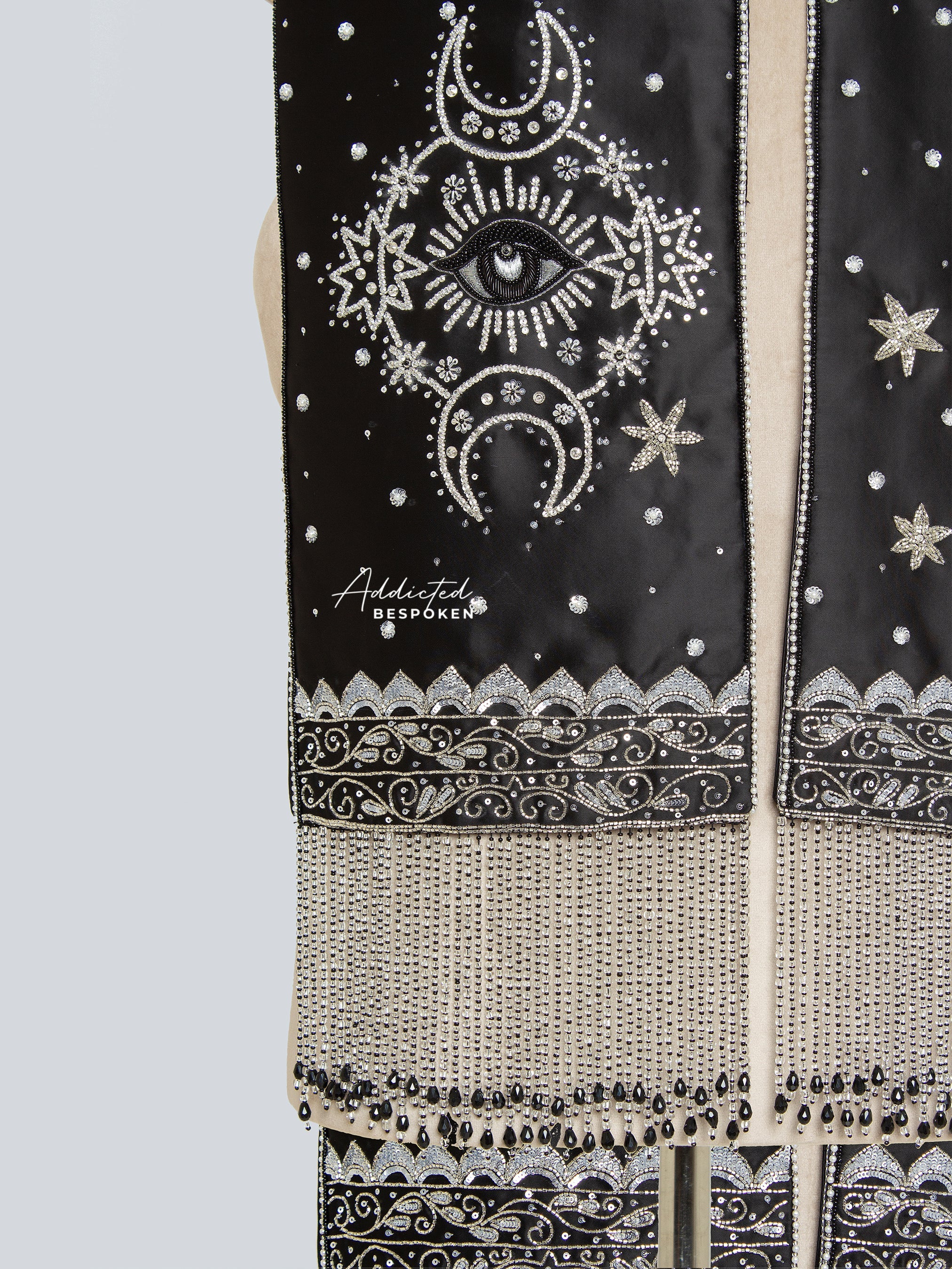 Western Silver Embellished Scarf Addicted Bespoken