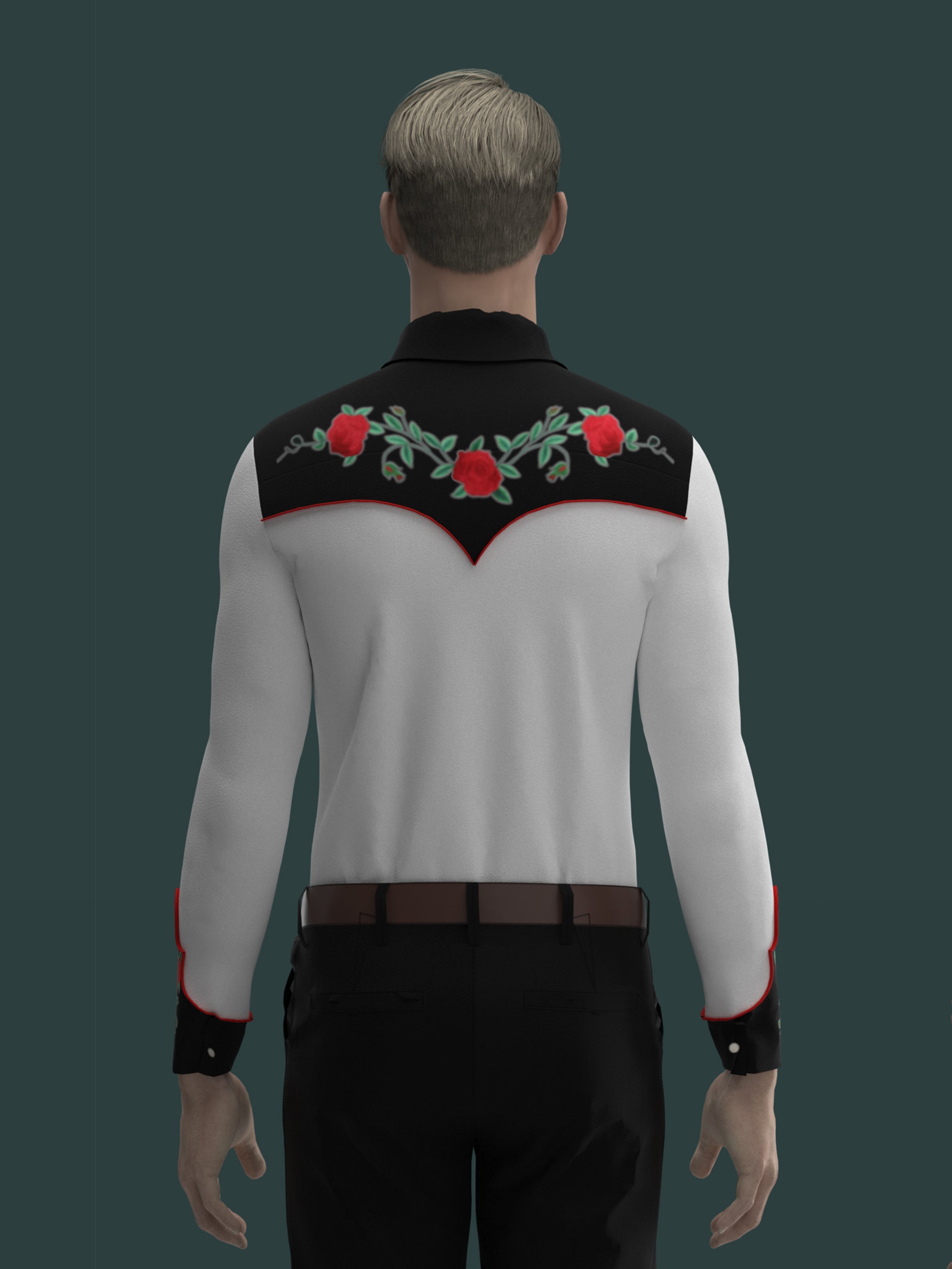 Bespoke Rose Pattern Shirt