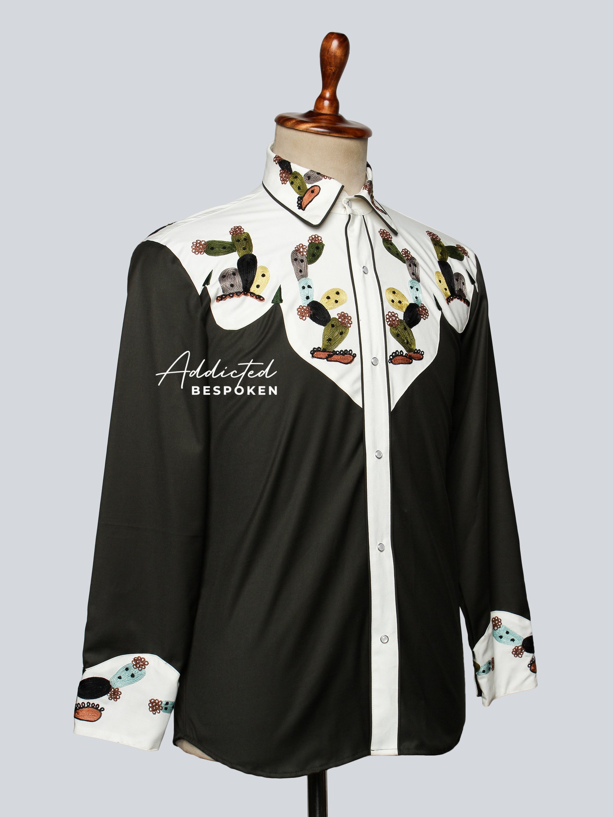 Embroidered Cactus Western Shirt